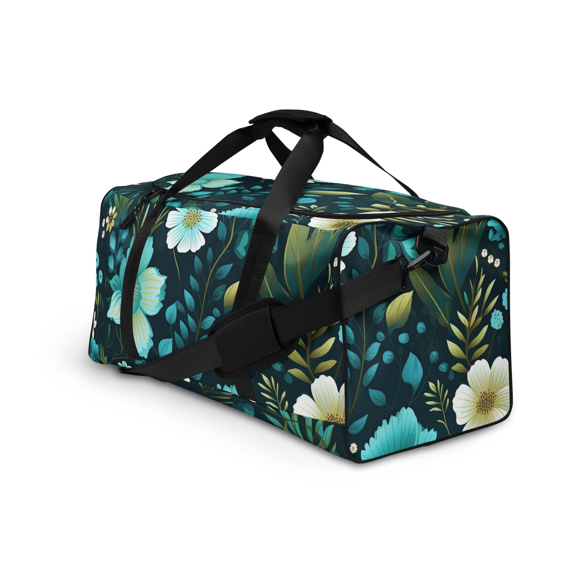 Floral Duffle Bag, Flower Lover Gym Bag, Botanical Travel Bag, Flower Enthusiast Bag, Blossom Duffle, Lovely Bloom Carryall, Spring Inspired Luggage