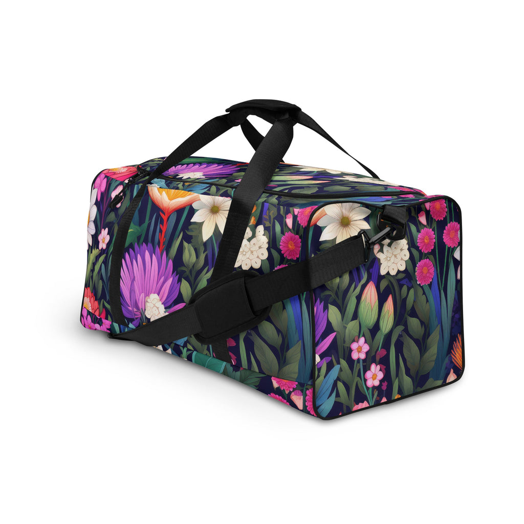 Floral Duffle Bag, Flower Lover Gym Bag, Botanical Travel Bag, Flower Enthusiast Bag, Blossom Duffle, Lovely Bloom Carryall, Spring Inspired Luggage