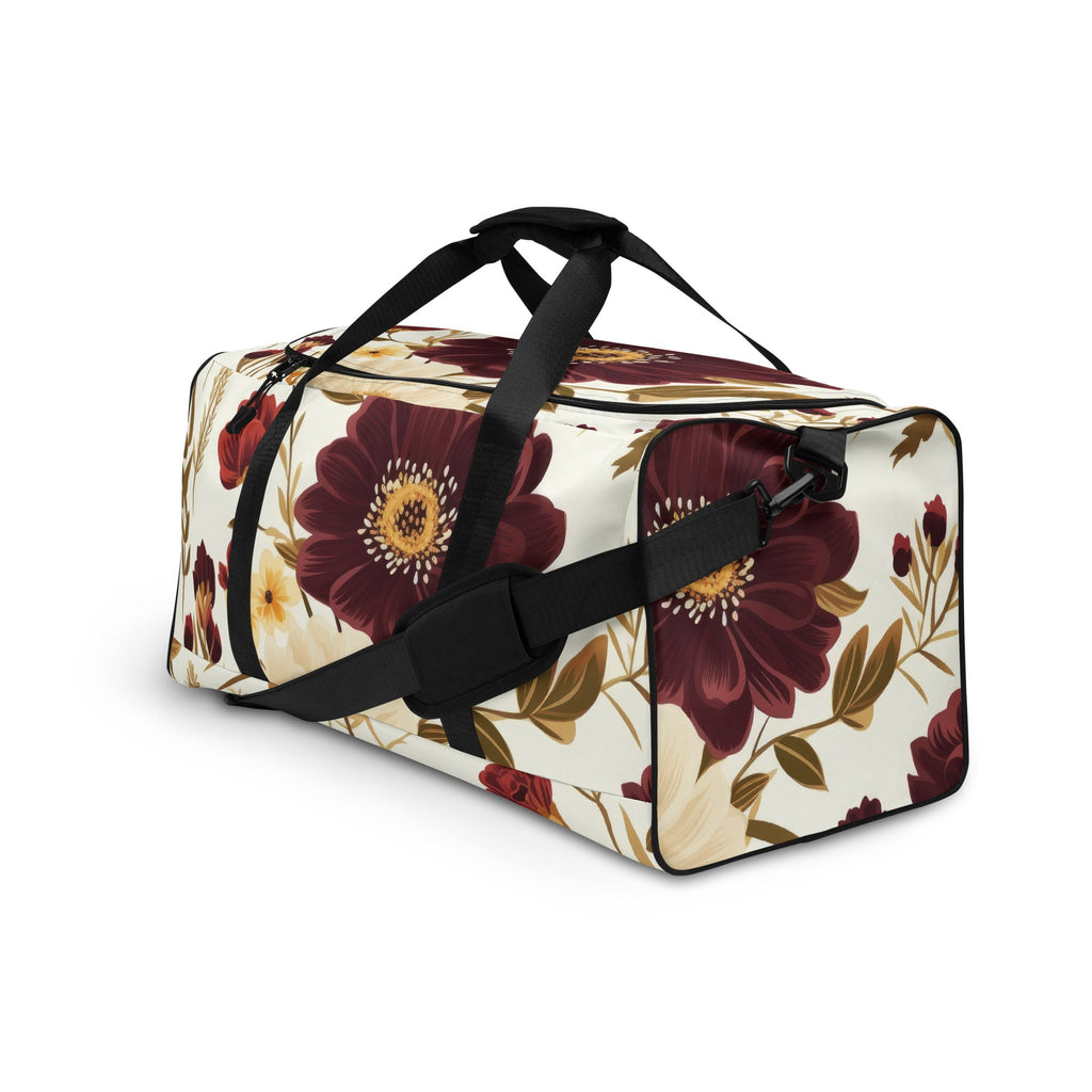 Floral Duffle Bag, Flower Lover Gym Bag, Botanical Travel Bag, Flower Enthusiast Bag, Blossom Duffle, Lovely Bloom Carryall, Spring Inspired Luggage