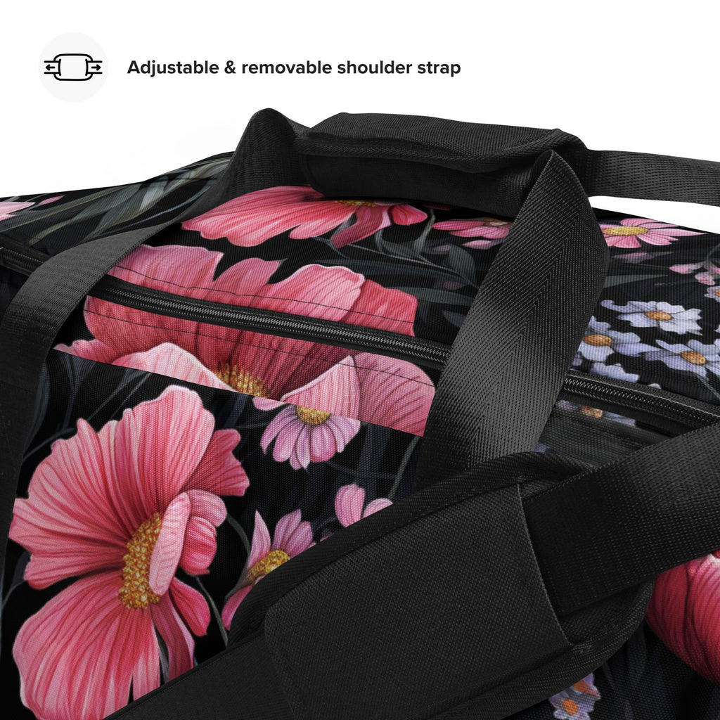 Floral Duffle Bag, Flower Lover Gym Bag, Botanical Travel Bag, Flower Enthusiast Bag, Blossom Duffle, Lovely Bloom Carryall, Spring Inspired Luggage