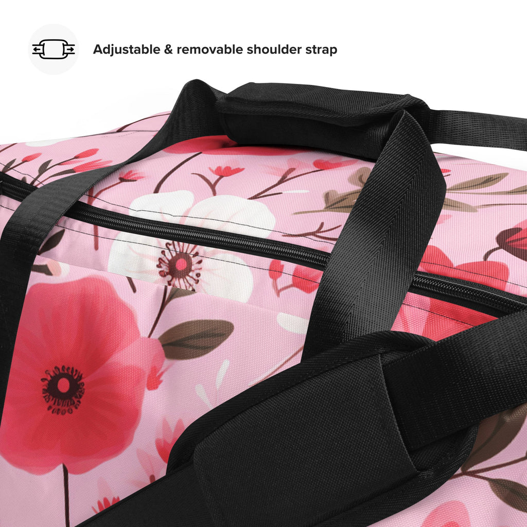 Floral Duffle Bag, Flower Lover Gym Bag, Botanical Travel Bag, Flower Enthusiast Bag, Blossom Duffle, Lovely Bloom Carryall, Spring Inspired Luggage