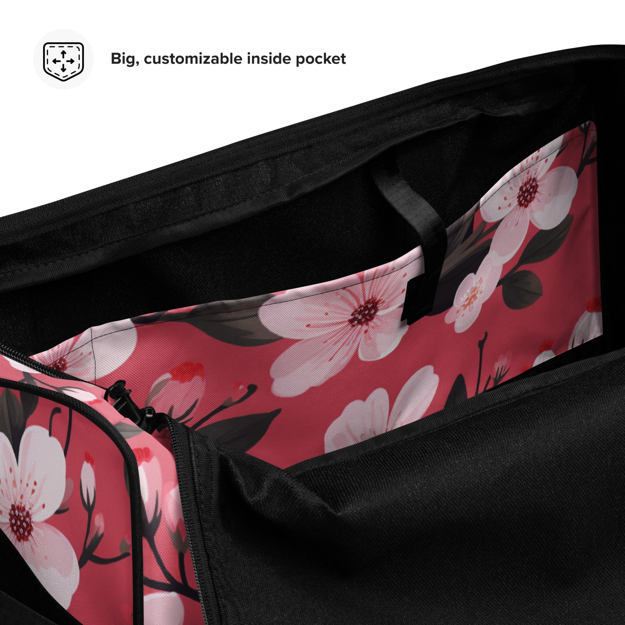 Floral Duffle Bag, Flower Lover Gym Bag, Botanical Travel Bag, Flower Enthusiast Bag, Blossom Duffle, Lovely Bloom Carryall, Spring Inspired Luggage