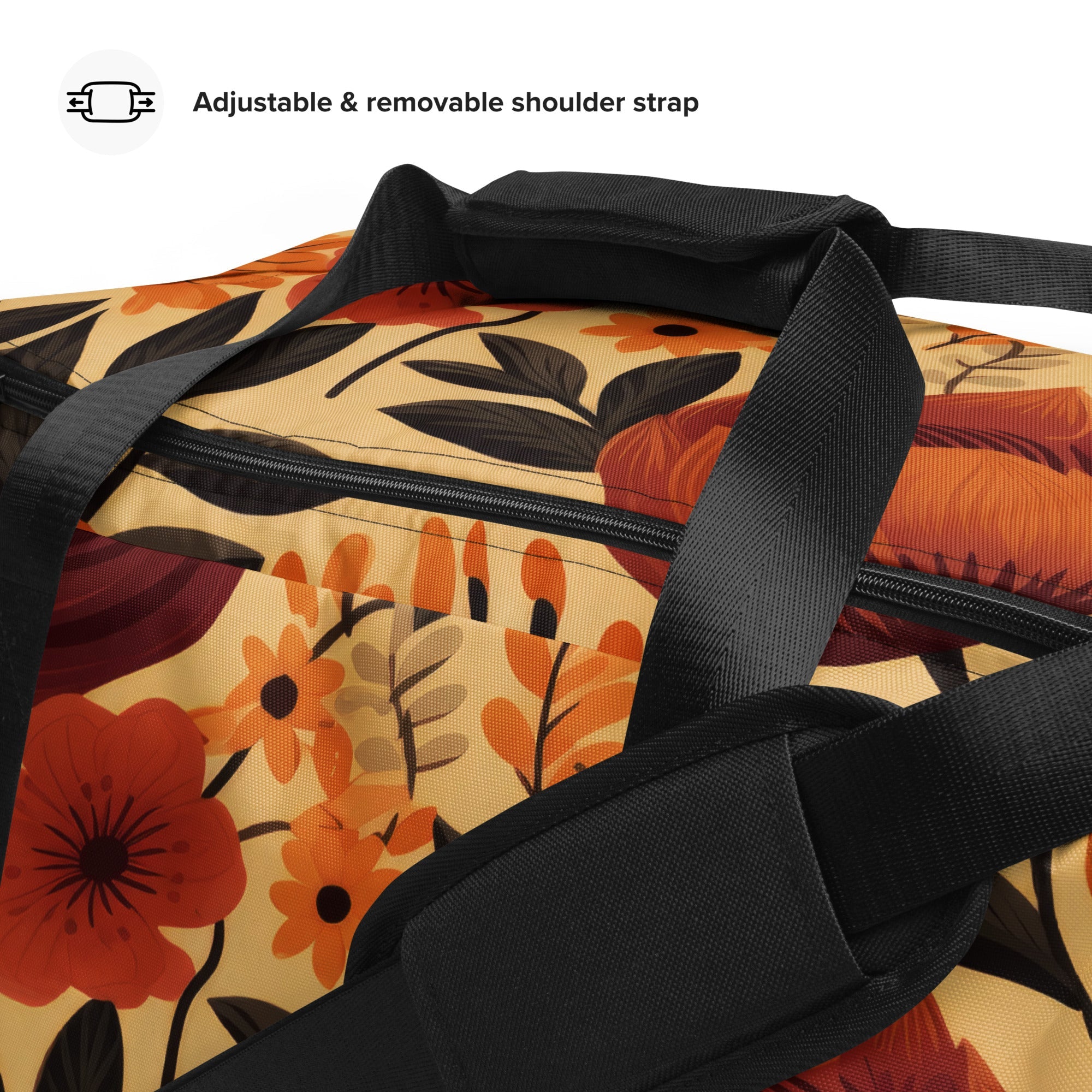 Floral Duffle Bag, Flower Lover Gym Bag, Botanical Travel Bag, Flower Enthusiast Bag, Blossom Duffle, Lovely Bloom Carryall, Spring Inspired Luggage