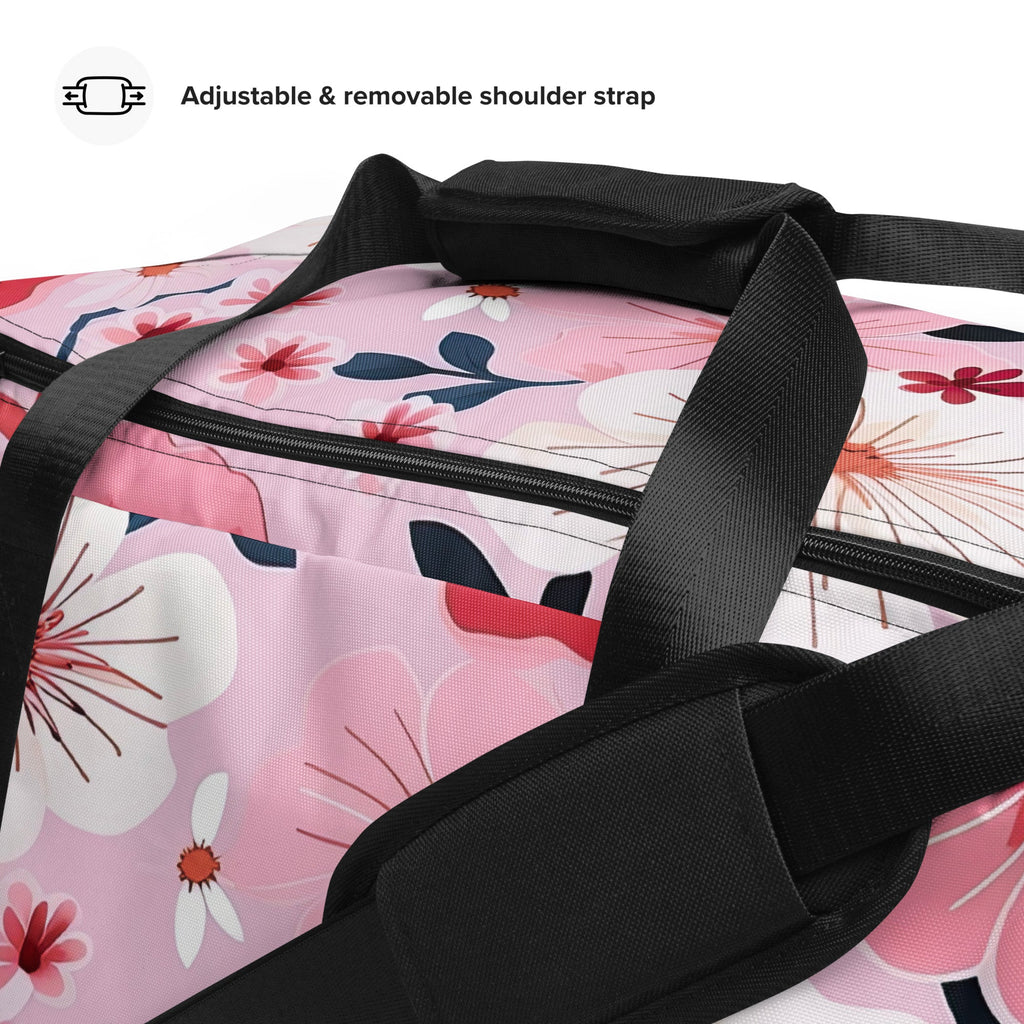 Floral Duffle Bag, Flower Lover Gym Bag, Botanical Travel Bag, Flower Enthusiast Bag, Blossom Duffle, Lovely Bloom Carryall, Spring Inspired Luggage