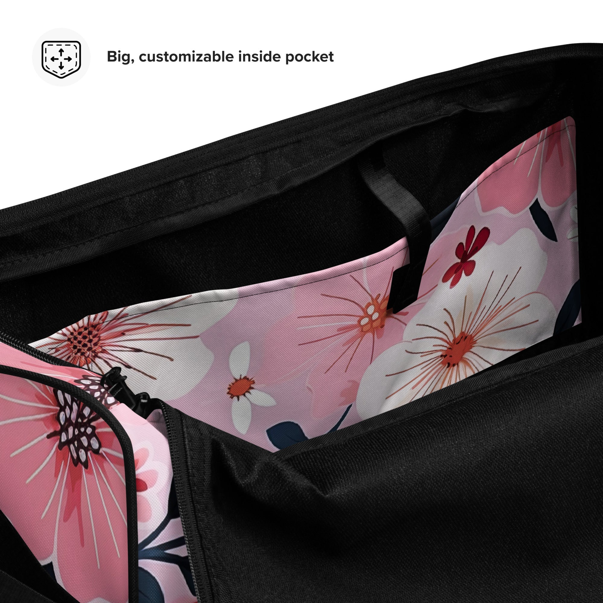 Floral Duffle Bag, Flower Lover Gym Bag, Botanical Travel Bag, Flower Enthusiast Bag, Blossom Duffle, Lovely Bloom Carryall, Spring Inspired Luggage