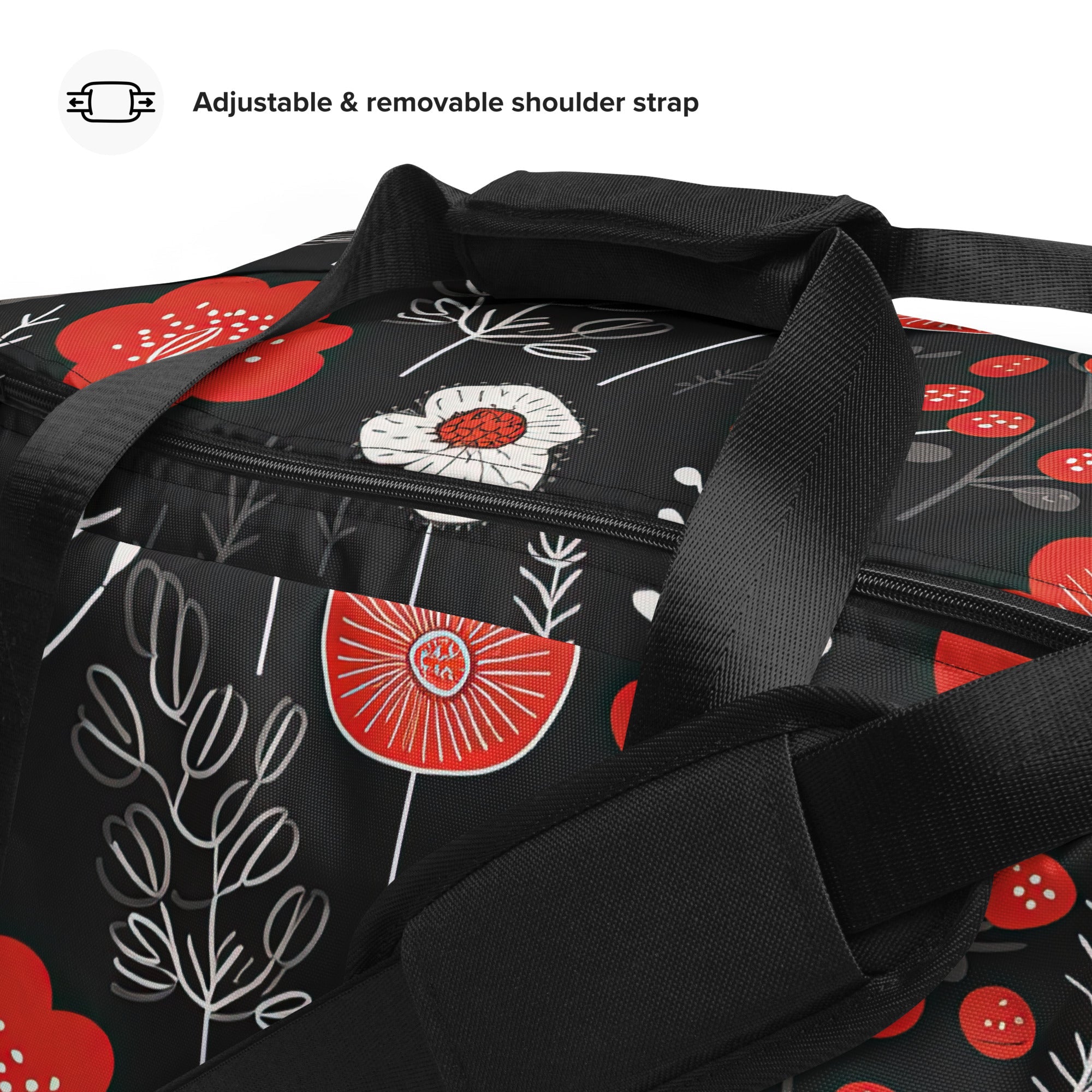 Floral Duffle Bag, Flower Lover Gym Bag, Botanical Travel Bag, Flower Enthusiast Bag, Blossom Duffle, Lovely Bloom Carryall, Spring Inspired Luggage