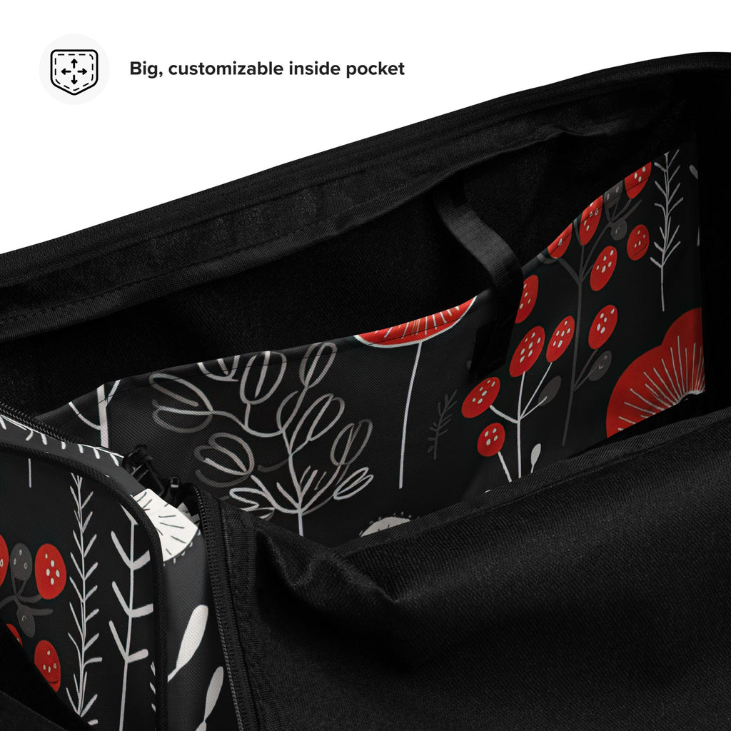 Floral Duffle Bag, Flower Lover Gym Bag, Botanical Travel Bag, Flower Enthusiast Bag, Blossom Duffle, Lovely Bloom Carryall, Spring Inspired Luggage
