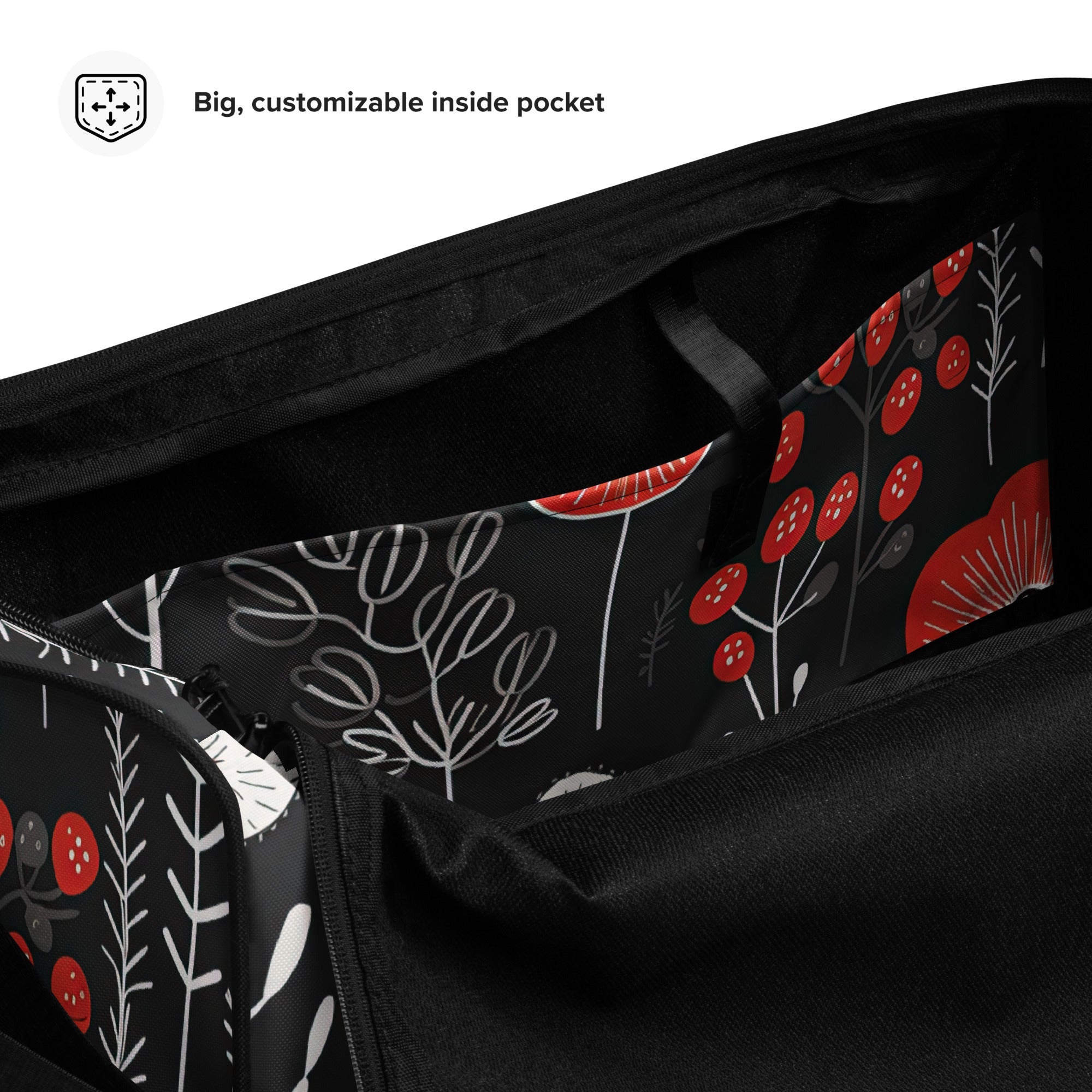 Floral Duffle Bag, Flower Lover Gym Bag, Botanical Travel Bag, Flower Enthusiast Bag, Blossom Duffle, Lovely Bloom Carryall, Spring Inspired Luggage