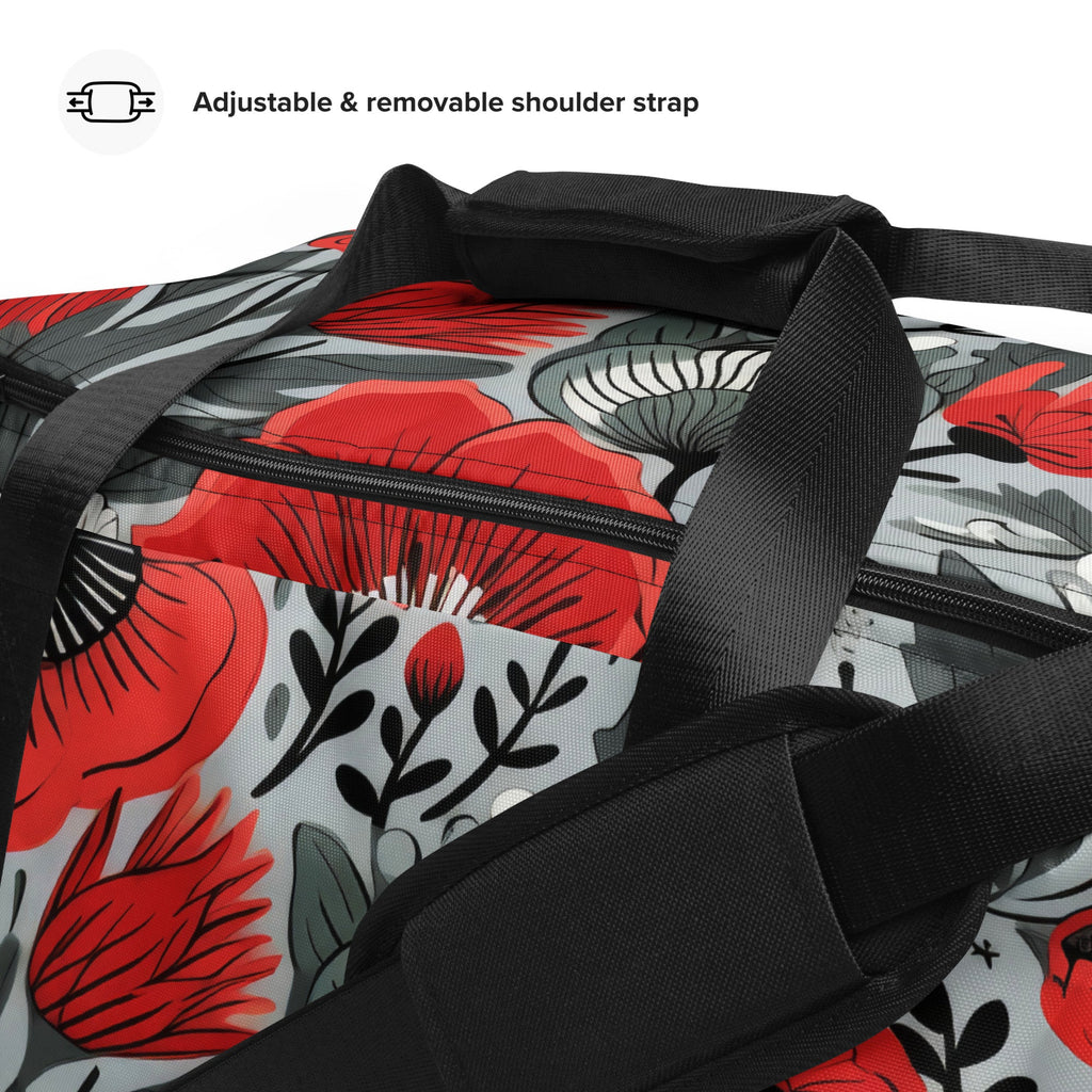 Floral Duffle Bag, Flower Lover Gym Bag, Botanical Travel Bag, Flower Enthusiast Bag, Blossom Duffle, Lovely Bloom Carryall, Spring Inspired Luggage