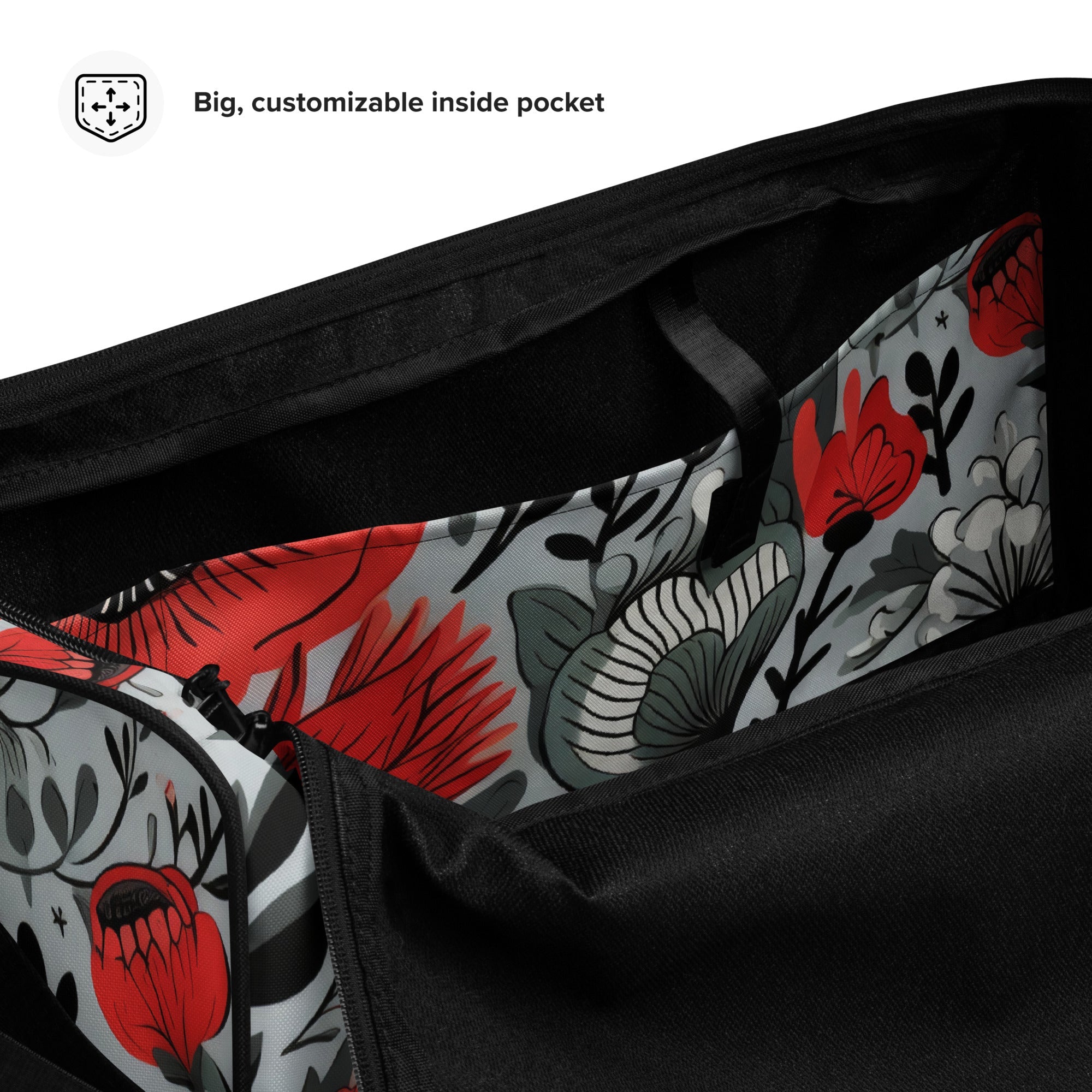 Floral Duffle Bag, Flower Lover Gym Bag, Botanical Travel Bag, Flower Enthusiast Bag, Blossom Duffle, Lovely Bloom Carryall, Spring Inspired Luggage