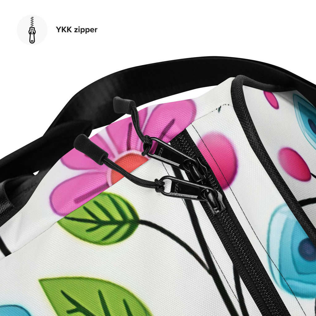 Floral Duffle Bag, Flower Lover Gym Bag, Botanical Travel Bag, Flower Enthusiast Bag, Blossom Duffle, Lovely Bloom Carryall, Spring Inspired Luggage
