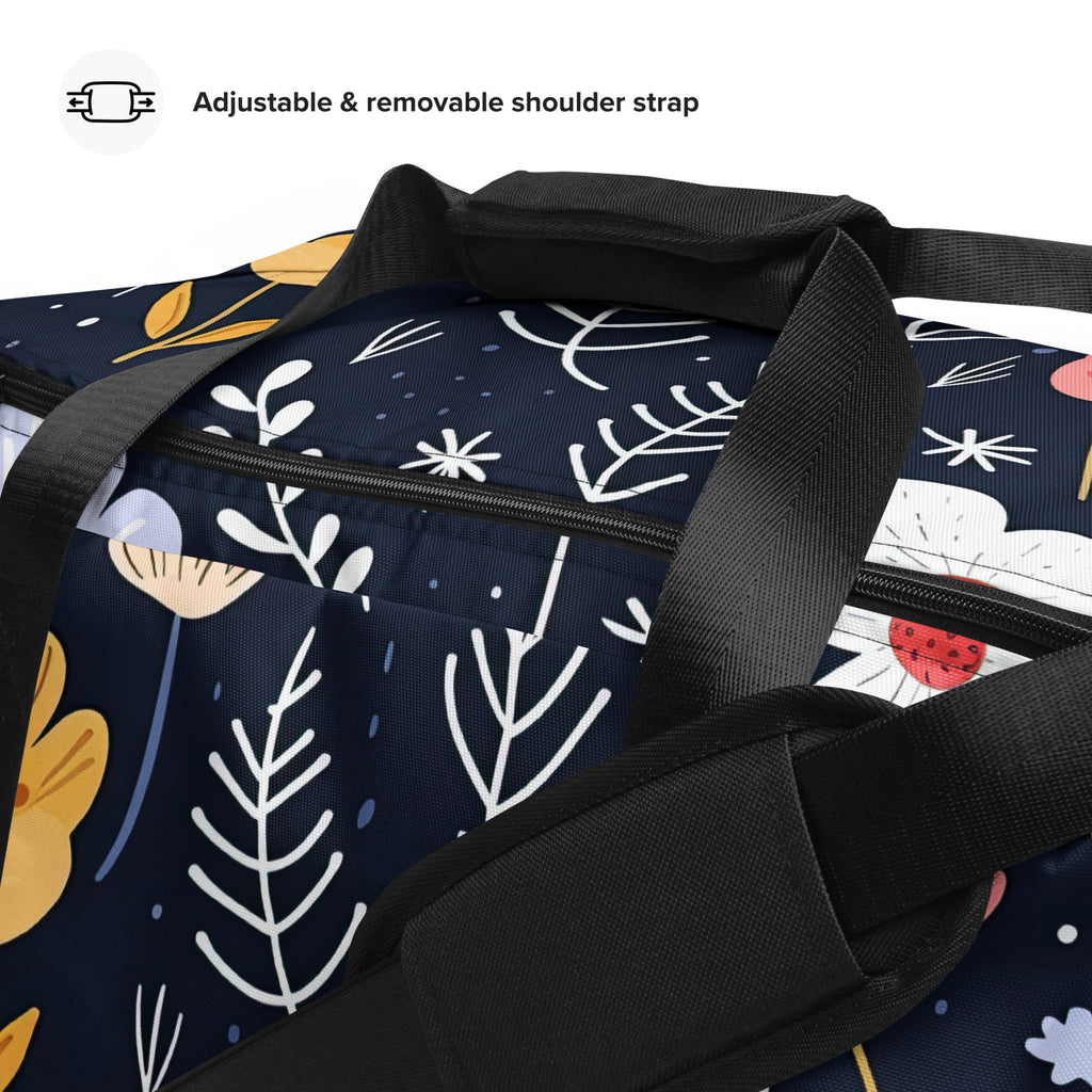 Floral Duffle Bag, Flower Lover Gym Bag, Botanical Travel Bag, Flower Enthusiast Bag, Blossom Duffle, Lovely Bloom Carryall, Spring Inspired Luggage