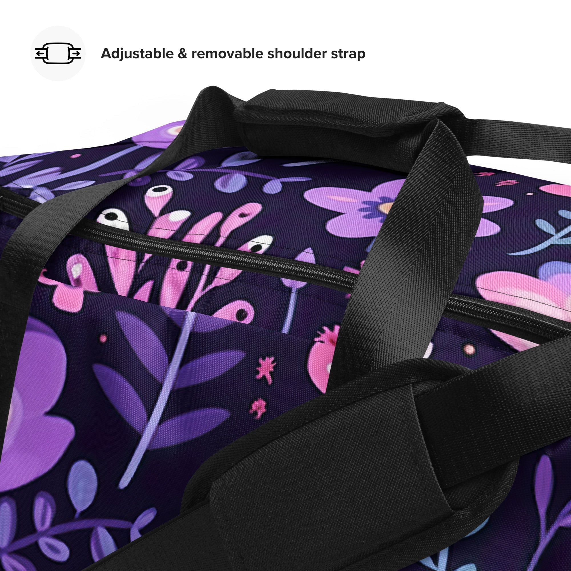 Floral Duffle Bag, Flower Lover Gym Bag, Botanical Travel Bag, Flower Enthusiast Bag, Blossom Duffle, Lovely Bloom Carryall, Spring Inspired Luggage