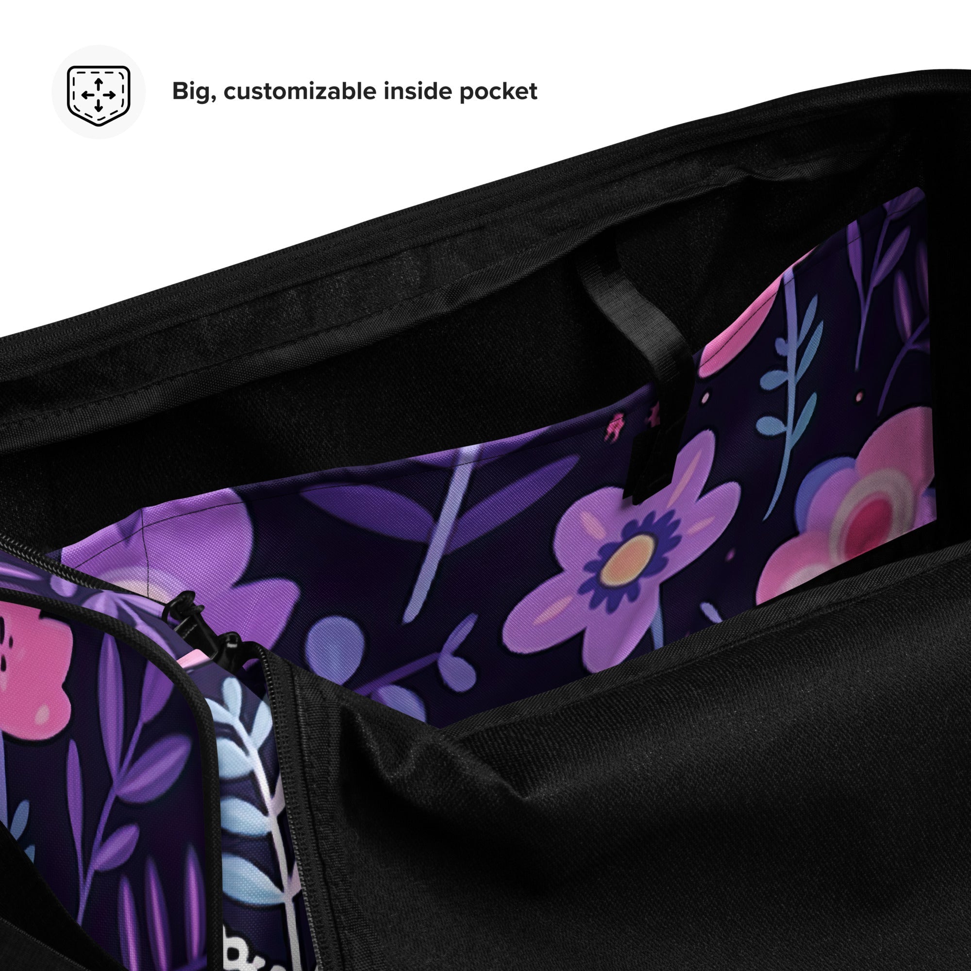 Floral Duffle Bag, Flower Lover Gym Bag, Botanical Travel Bag, Flower Enthusiast Bag, Blossom Duffle, Lovely Bloom Carryall, Spring Inspired Luggage