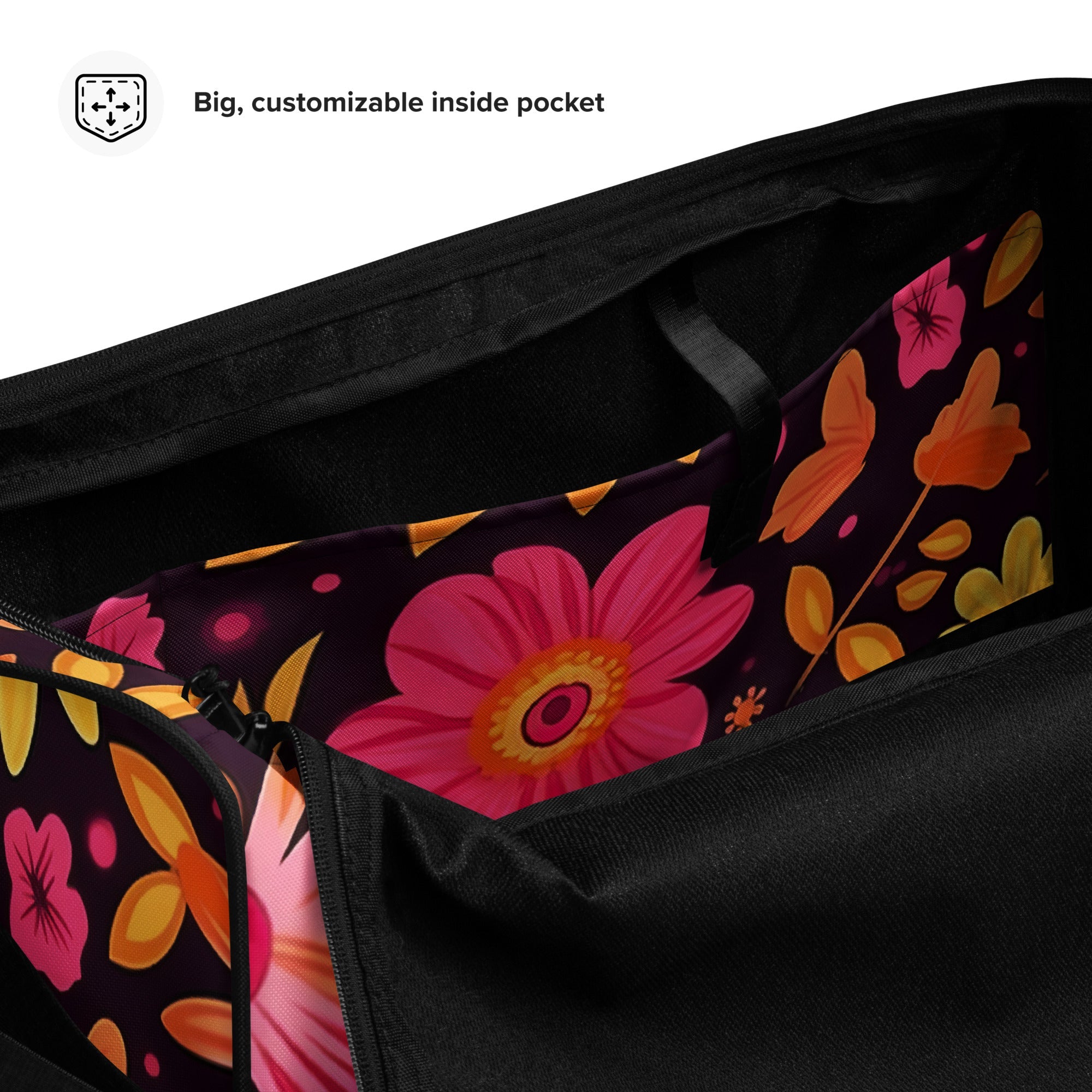 Floral Duffle Bag, Flower Lover Gym Bag, Botanical Travel Bag, Flower Enthusiast Bag, Blossom Duffle, Lovely Bloom Carryall, Spring Inspired Luggage