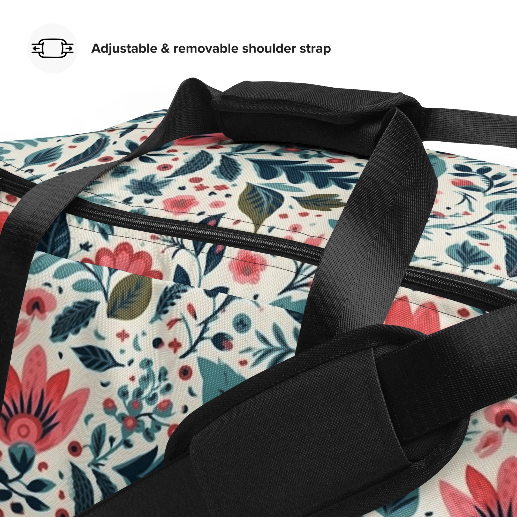 Floral Duffle Bag, Flower Lover Gym Bag, Botanical Travel Bag, Flower Enthusiast Bag, Blossom Duffle, Lovely Bloom Carryall, Spring Inspired Luggage