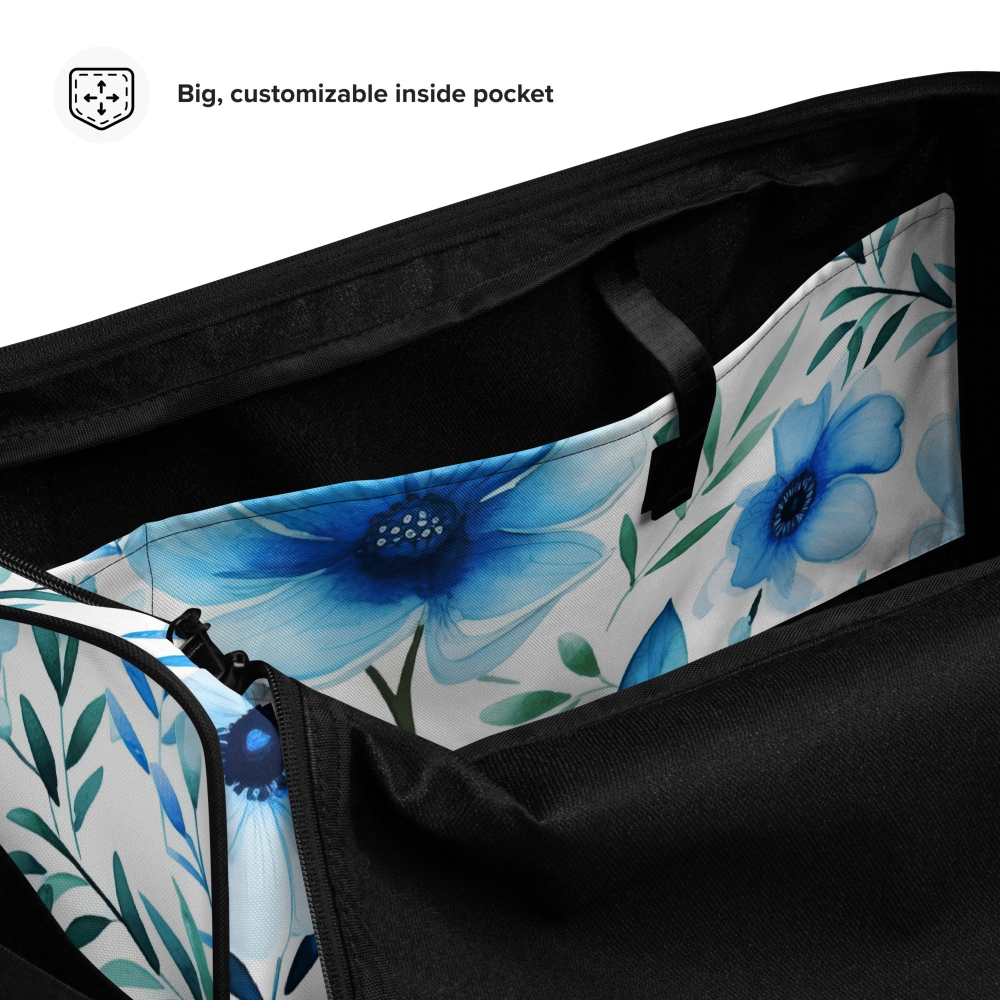 Floral Duffle Bag, Flower Lover Gym Bag, Botanical Travel Bag, Flower Enthusiast Bag, Blossom Duffle, Lovely Bloom Carryall, Spring Inspired Luggage