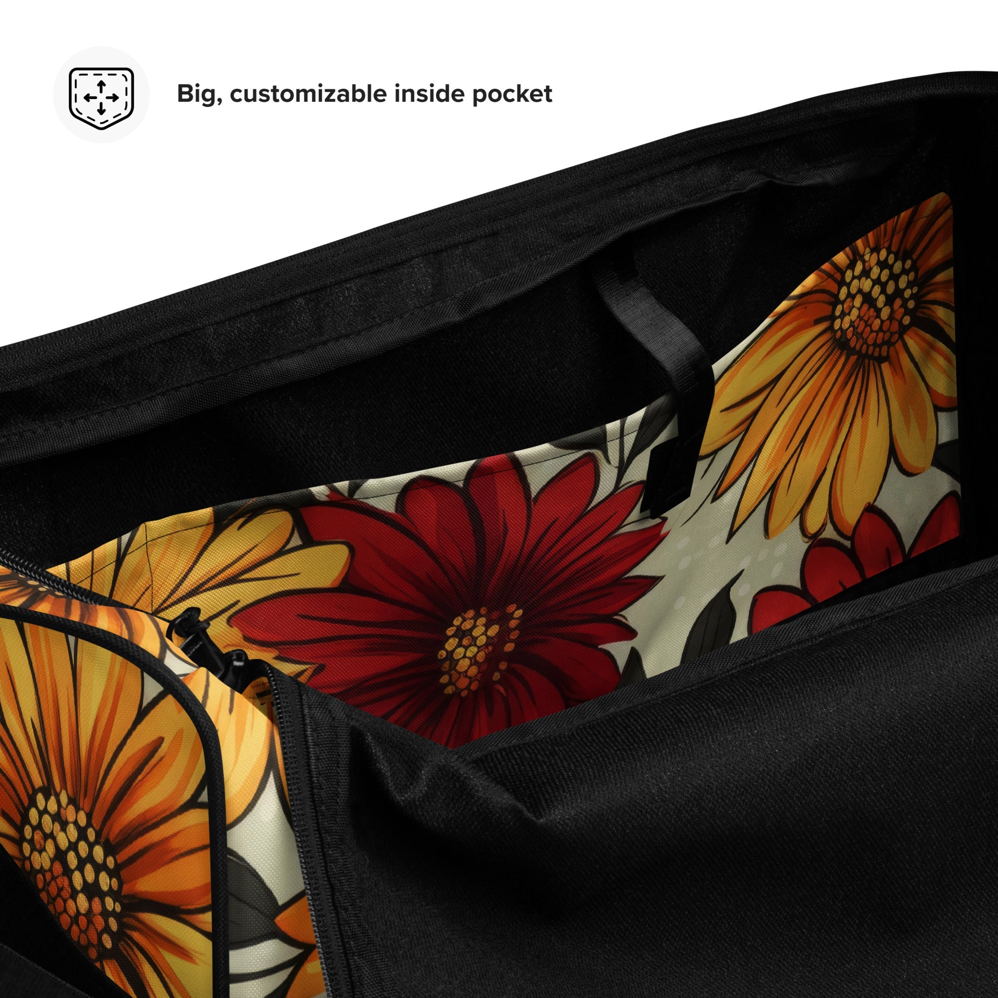 Floral Duffle Bag, Flower Lover Gym Bag, Botanical Travel Bag, Flower Enthusiast Bag, Blossom Duffle, Lovely Bloom Carryall, Spring Inspired Luggage