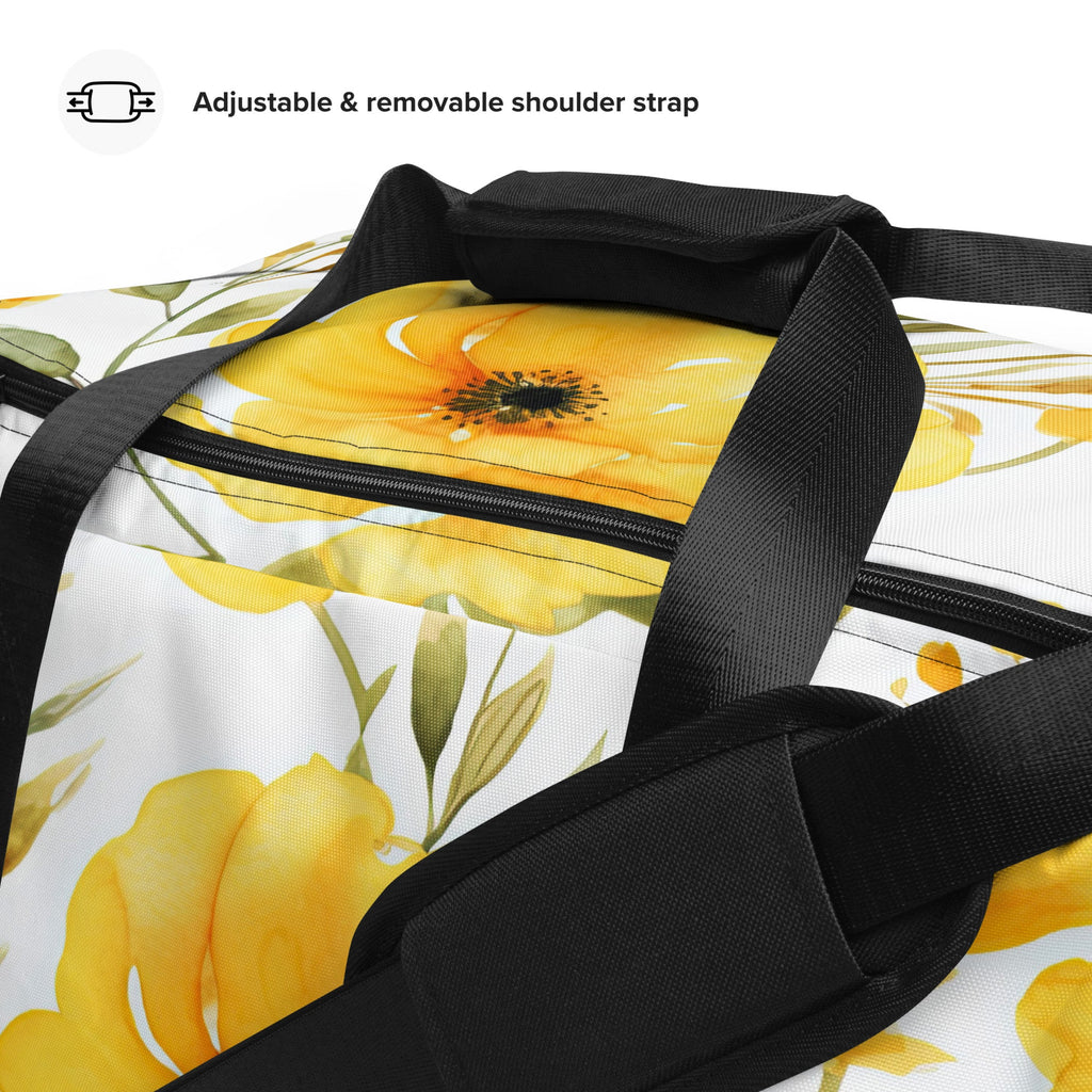Floral Duffle Bag, Flower Lover Gym Bag, Botanical Travel Bag, Flower Enthusiast Bag, Blossom Duffle, Lovely Bloom Carryall, Spring Inspired Luggage