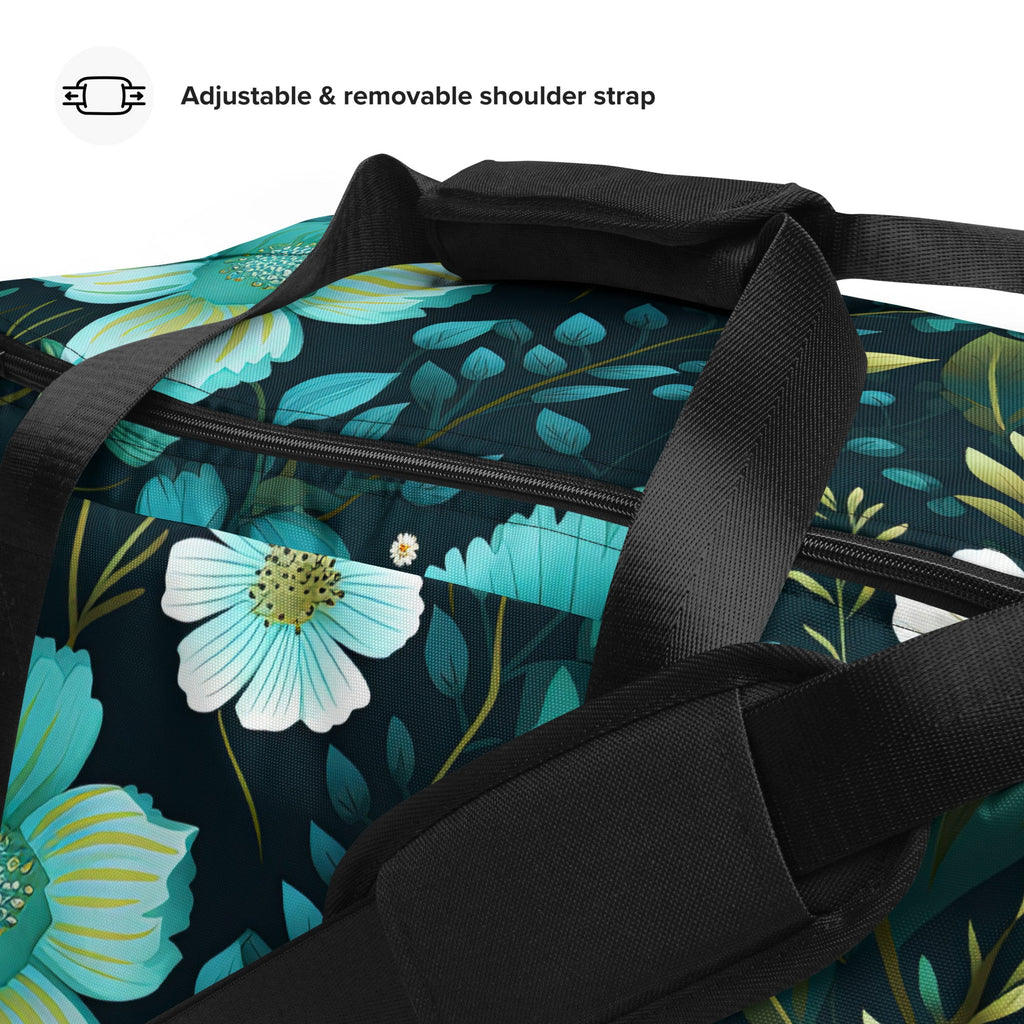 Floral Duffle Bag, Flower Lover Gym Bag, Botanical Travel Bag, Flower Enthusiast Bag, Blossom Duffle, Lovely Bloom Carryall, Spring Inspired Luggage