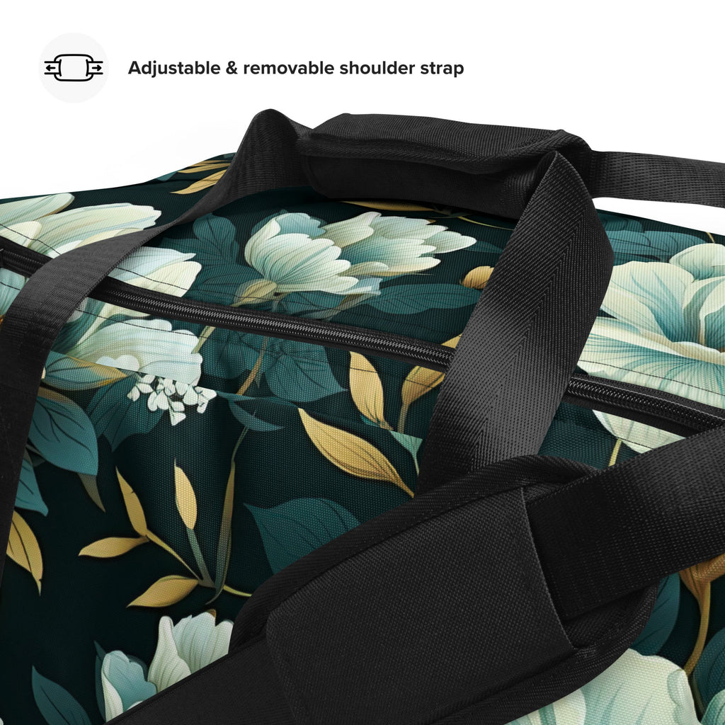 Floral Duffle Bag, Flower Lover Gym Bag, Botanical Travel Bag, Flower Enthusiast Bag, Blossom Duffle, Lovely Bloom Carryall, Spring Inspired Luggage