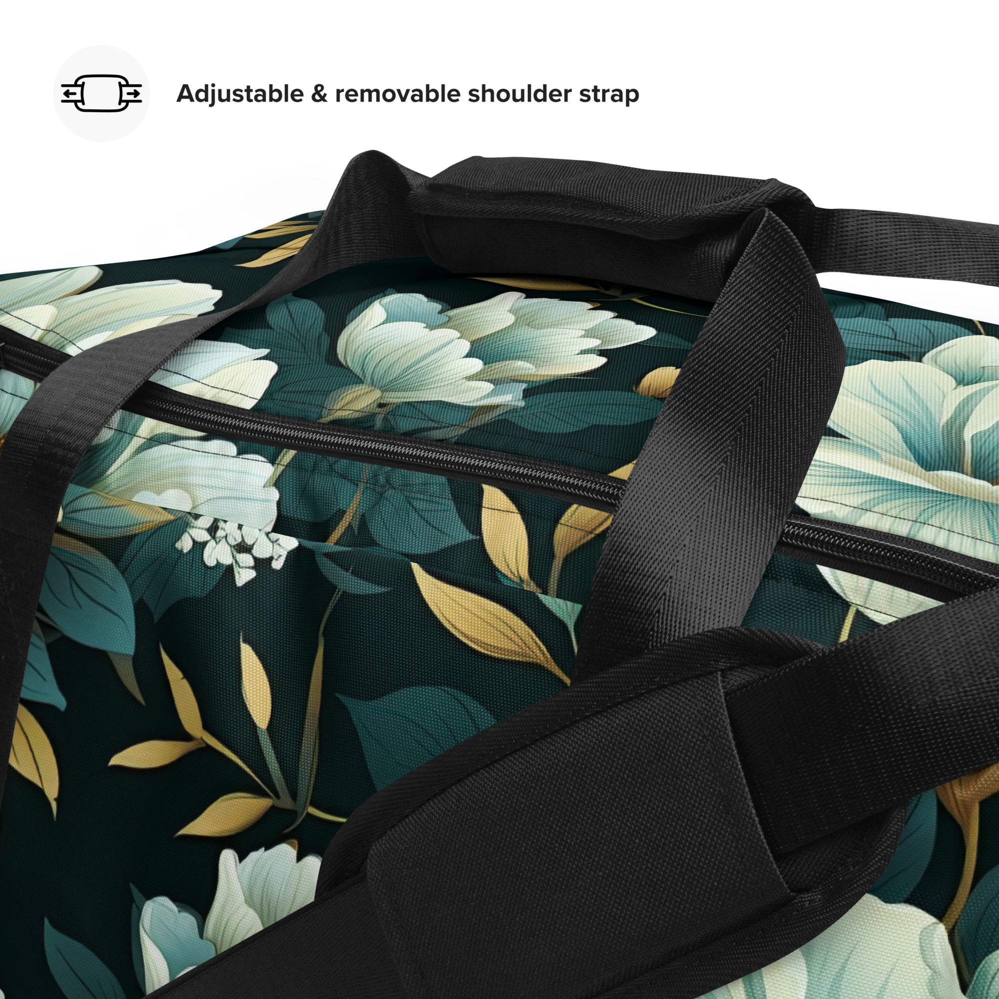 Floral Duffle Bag, Flower Lover Gym Bag, Botanical Travel Bag, Flower Enthusiast Bag, Blossom Duffle, Lovely Bloom Carryall, Spring Inspired Luggage