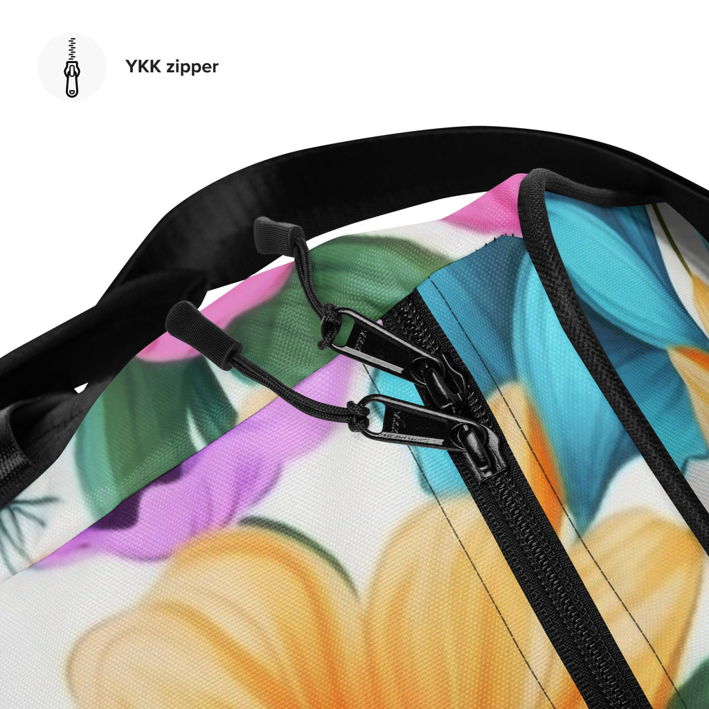 Floral Duffle Bag, Flower Lover Gym Bag, Botanical Travel Bag, Flower Enthusiast Bag, Blossom Duffle, Lovely Bloom Carryall, Spring Inspired Luggage