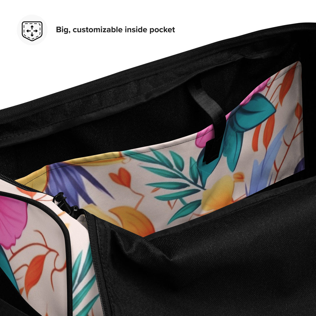 Floral Duffle Bag, Flower Lover Gym Bag, Botanical Travel Bag, Flower Enthusiast Bag, Blossom Duffle, Lovely Bloom Carryall, Spring Inspired Luggage