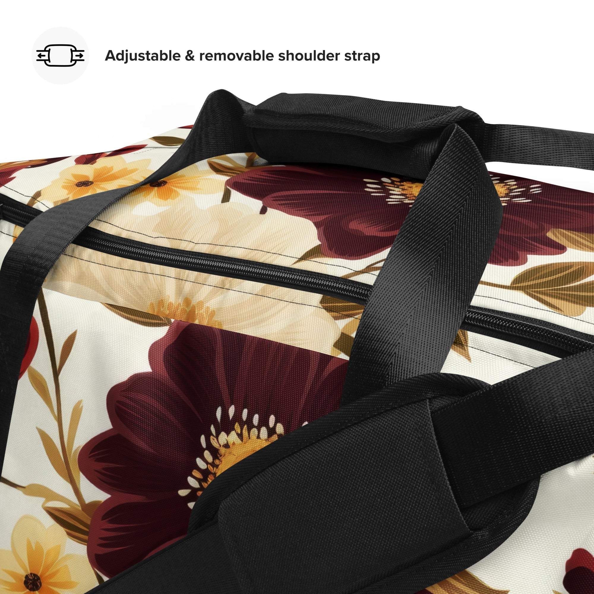 Floral Duffle Bag, Flower Lover Gym Bag, Botanical Travel Bag, Flower Enthusiast Bag, Blossom Duffle, Lovely Bloom Carryall, Spring Inspired Luggage