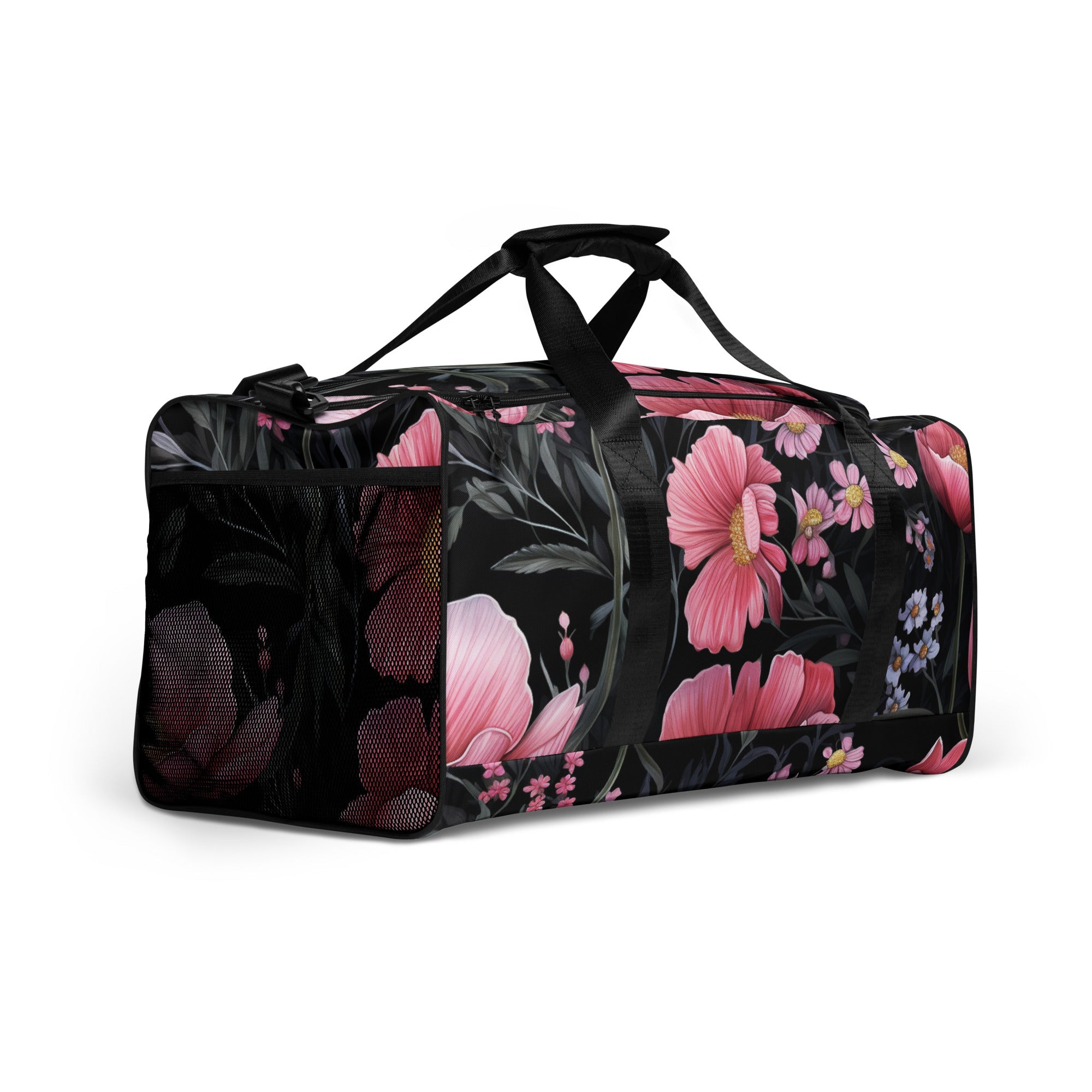 Floral Duffle Bag, Flower Lover Gym Bag, Botanical Travel Bag, Flower Enthusiast Bag, Blossom Duffle, Lovely Bloom Carryall, Spring Inspired Luggage