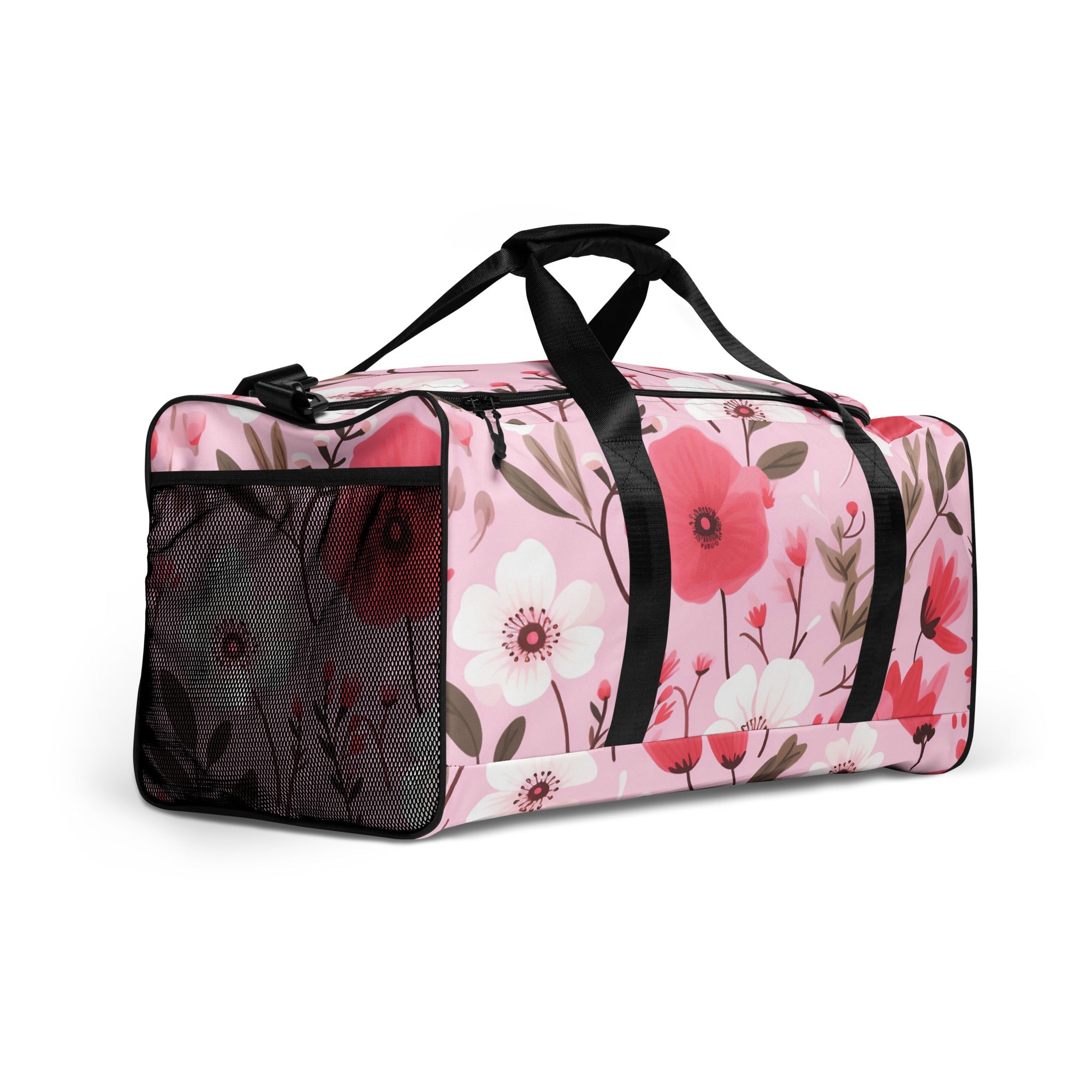 Floral Duffle Bag, Flower Lover Gym Bag, Botanical Travel Bag, Flower Enthusiast Bag, Blossom Duffle, Lovely Bloom Carryall, Spring Inspired Luggage