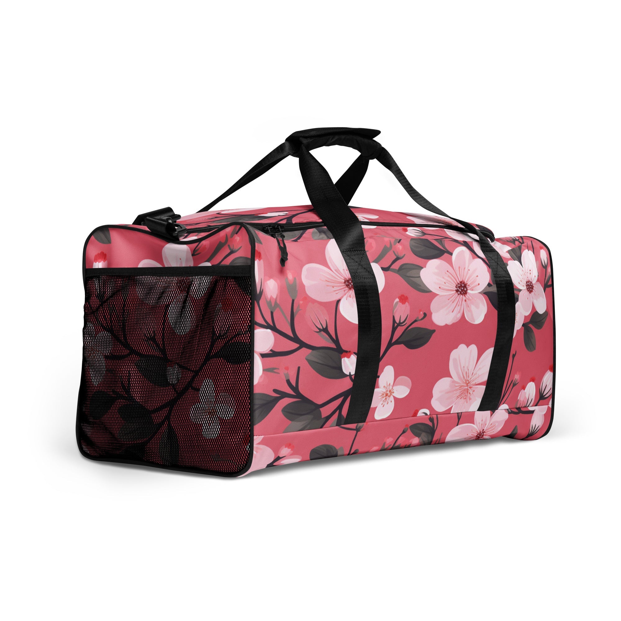 Floral Duffle Bag, Flower Lover Gym Bag, Botanical Travel Bag, Flower Enthusiast Bag, Blossom Duffle, Lovely Bloom Carryall, Spring Inspired Luggage