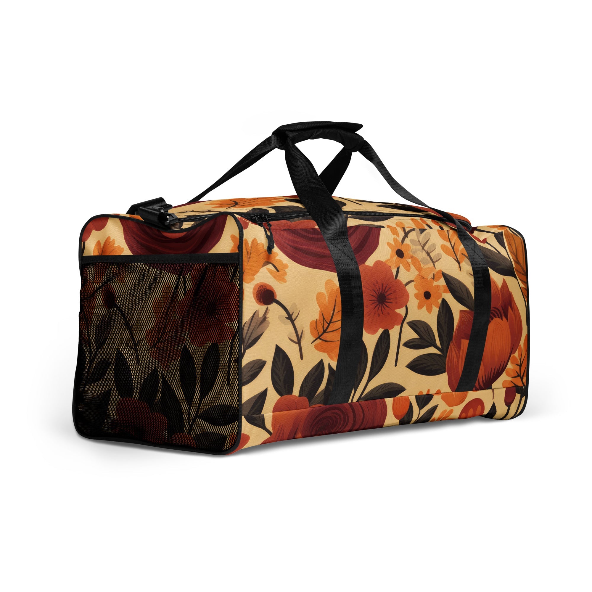 Floral Duffle Bag, Flower Lover Gym Bag, Botanical Travel Bag, Flower Enthusiast Bag, Blossom Duffle, Lovely Bloom Carryall, Spring Inspired Luggage