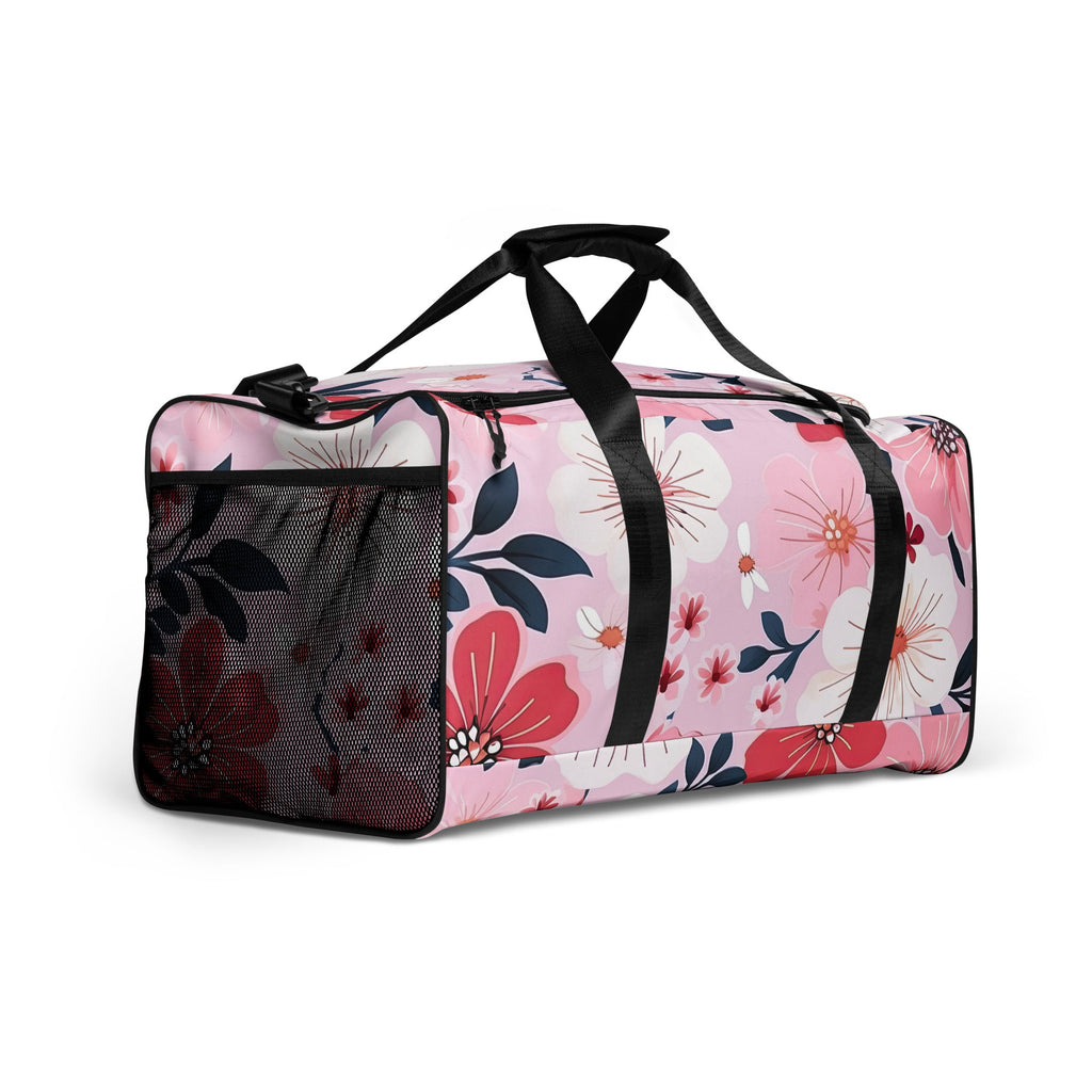 Floral Duffle Bag, Flower Lover Gym Bag, Botanical Travel Bag, Flower Enthusiast Bag, Blossom Duffle, Lovely Bloom Carryall, Spring Inspired Luggage