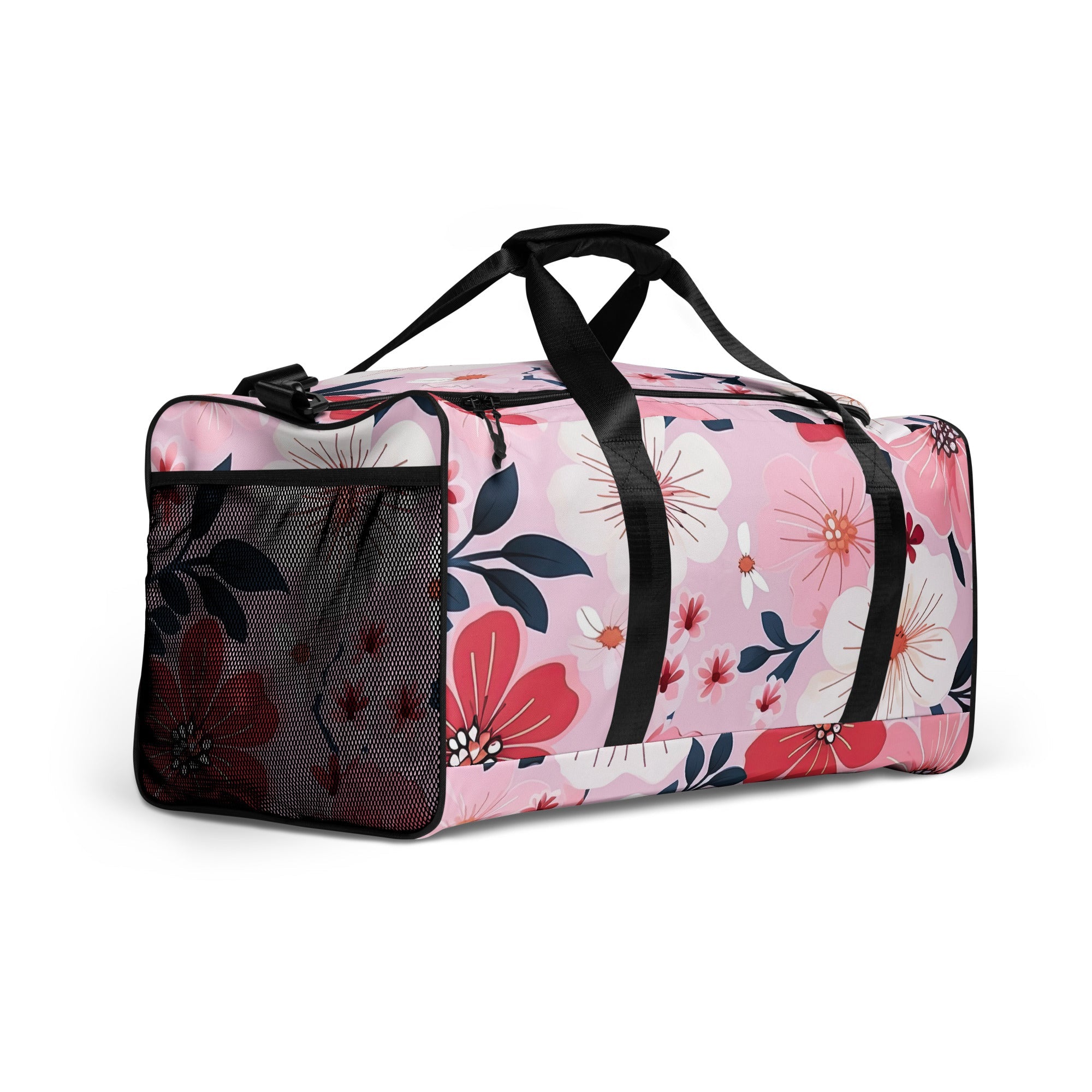 Floral Duffle Bag, Flower Lover Gym Bag, Botanical Travel Bag, Flower Enthusiast Bag, Blossom Duffle, Lovely Bloom Carryall, Spring Inspired Luggage