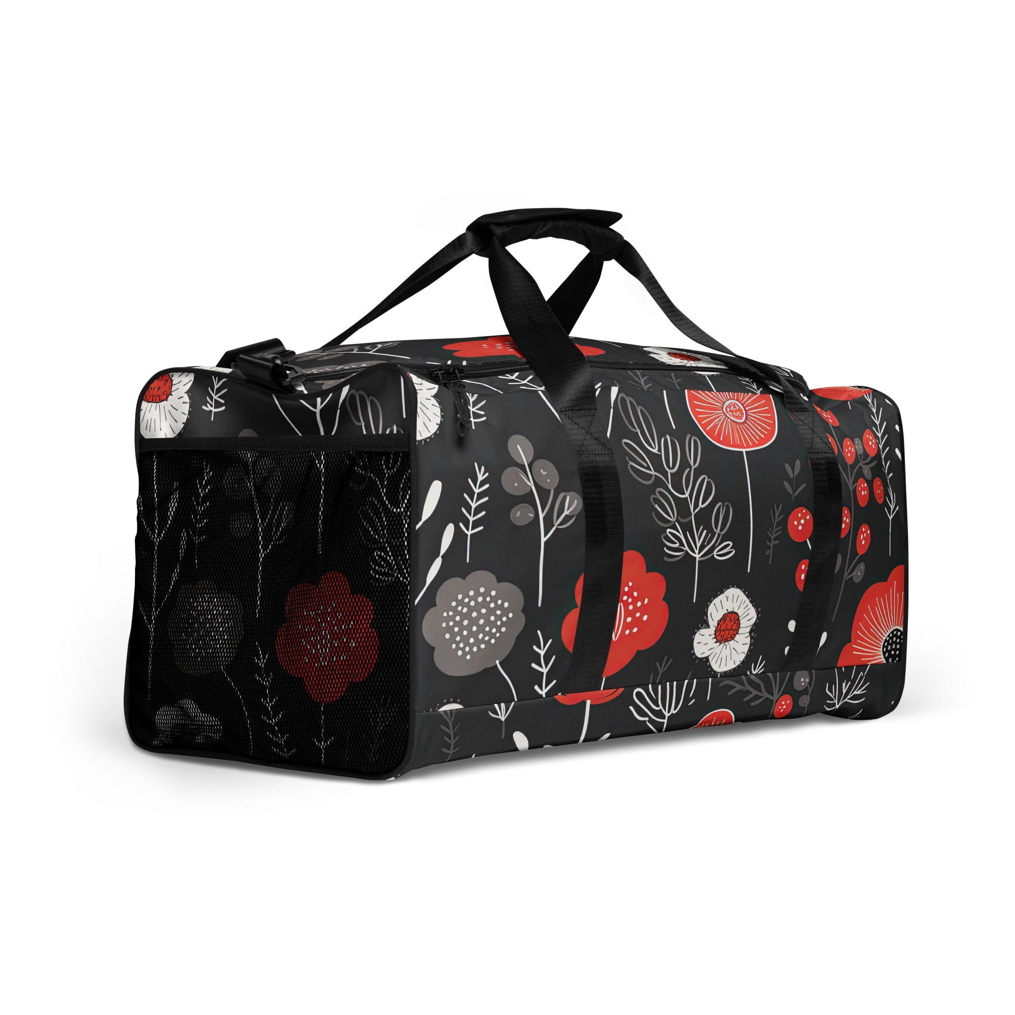 Floral Duffle Bag, Flower Lover Gym Bag, Botanical Travel Bag, Flower Enthusiast Bag, Blossom Duffle, Lovely Bloom Carryall, Spring Inspired Luggage
