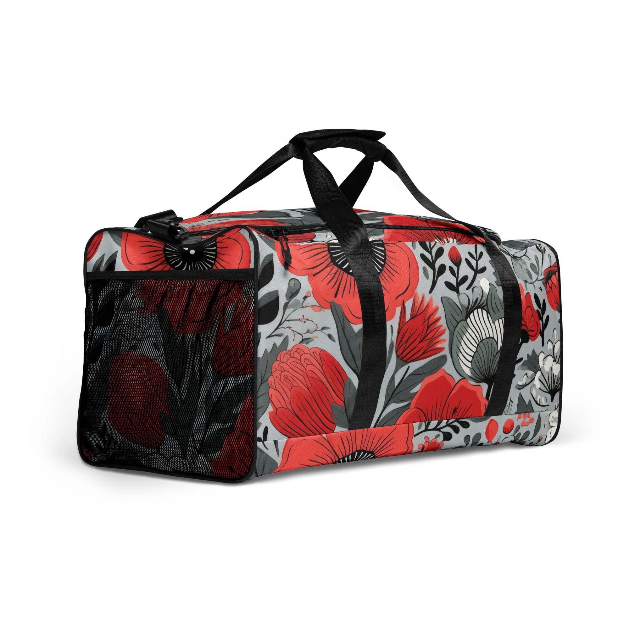 Floral Duffle Bag, Flower Lover Gym Bag, Botanical Travel Bag, Flower Enthusiast Bag, Blossom Duffle, Lovely Bloom Carryall, Spring Inspired Luggage