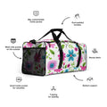 Floral Duffle Bag, Flower Lover Gym Bag, Botanical Travel Bag, Flower Enthusiast Bag, Blossom Duffle, Lovely Bloom Carryall, Spring Inspired Luggage