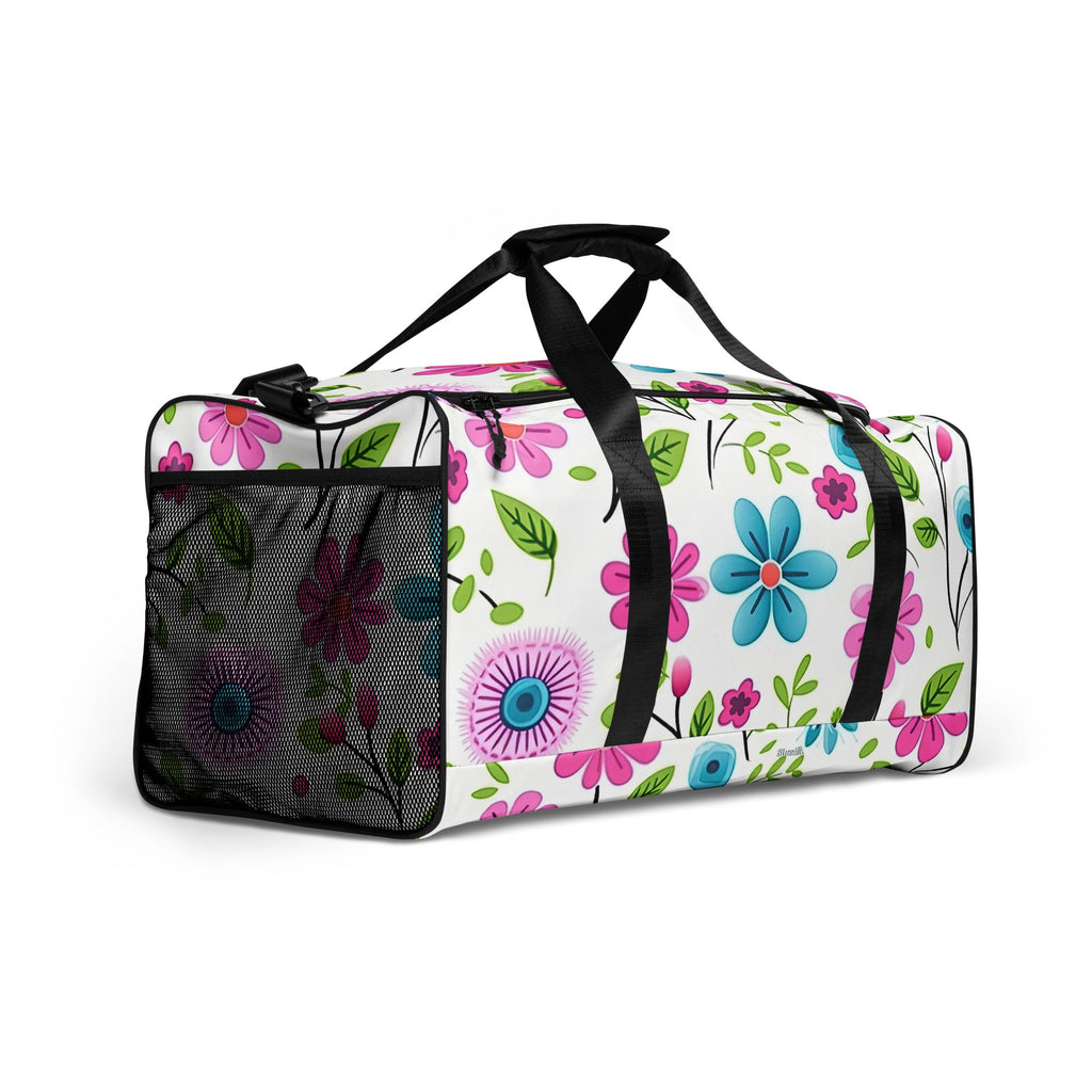 Floral Duffle Bag, Flower Lover Gym Bag, Botanical Travel Bag, Flower Enthusiast Bag, Blossom Duffle, Lovely Bloom Carryall, Spring Inspired Luggage