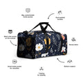 Floral Duffle Bag, Flower Lover Gym Bag, Botanical Travel Bag, Flower Enthusiast Bag, Blossom Duffle, Lovely Bloom Carryall, Spring Inspired Luggage