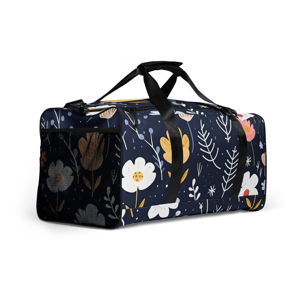 Floral Duffle Bag, Flower Lover Gym Bag, Botanical Travel Bag, Flower Enthusiast Bag, Blossom Duffle, Lovely Bloom Carryall, Spring Inspired Luggage