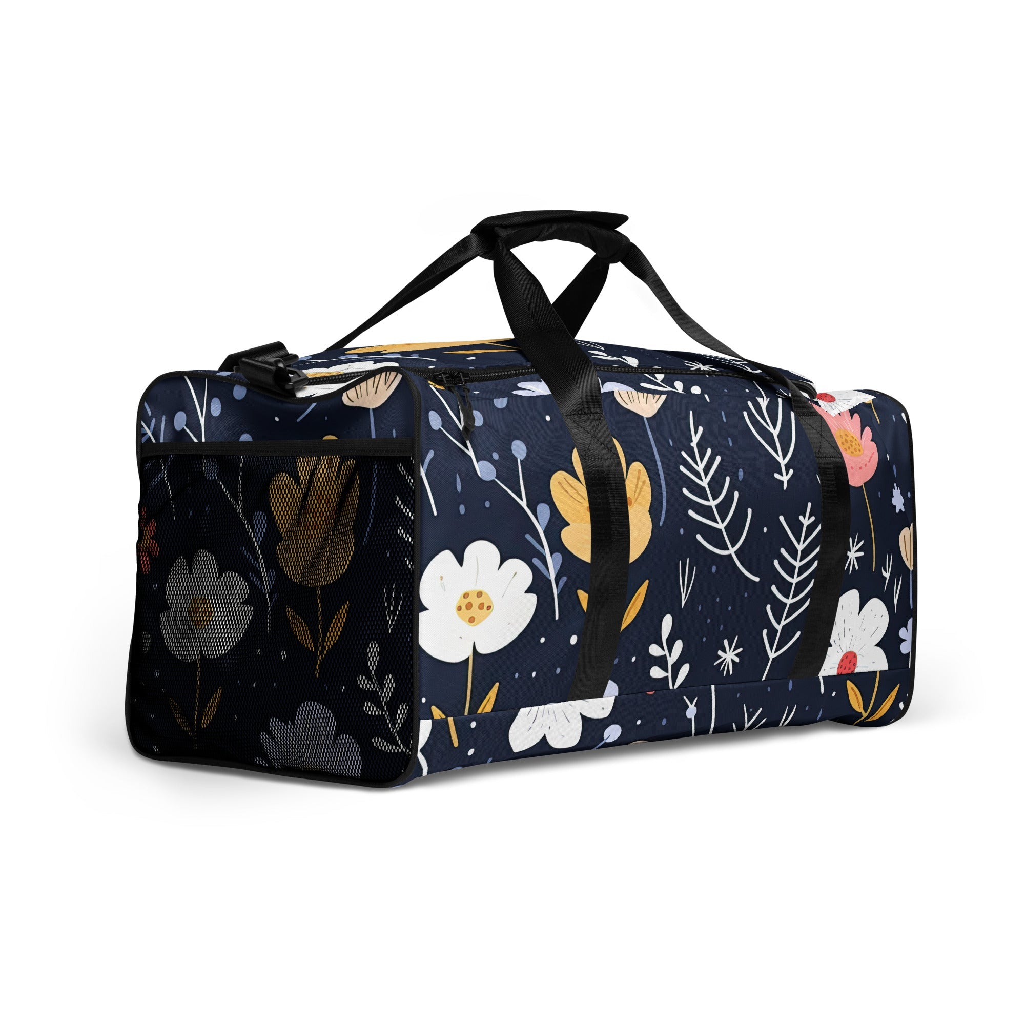 Floral Duffle Bag, Flower Lover Gym Bag, Botanical Travel Bag, Flower Enthusiast Bag, Blossom Duffle, Lovely Bloom Carryall, Spring Inspired Luggage