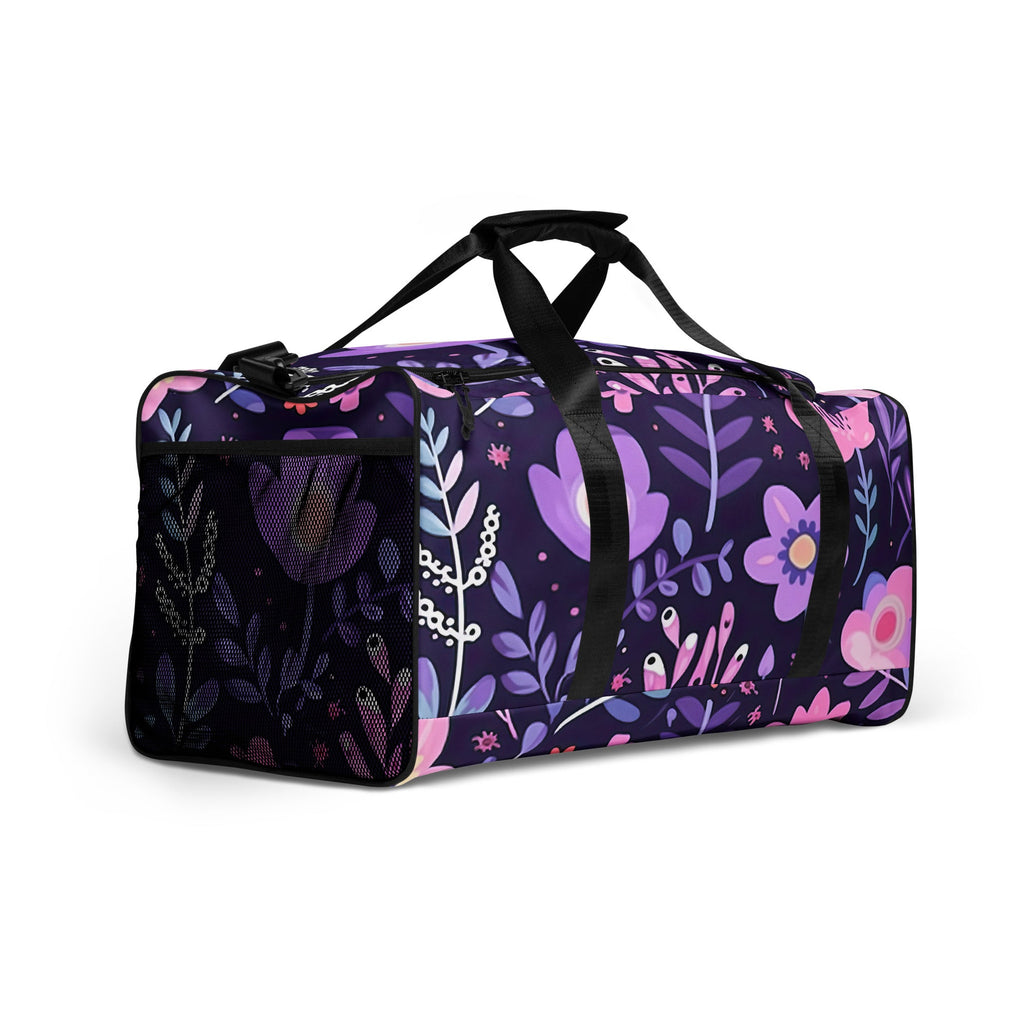 Floral Duffle Bag, Flower Lover Gym Bag, Botanical Travel Bag, Flower Enthusiast Bag, Blossom Duffle, Lovely Bloom Carryall, Spring Inspired Luggage