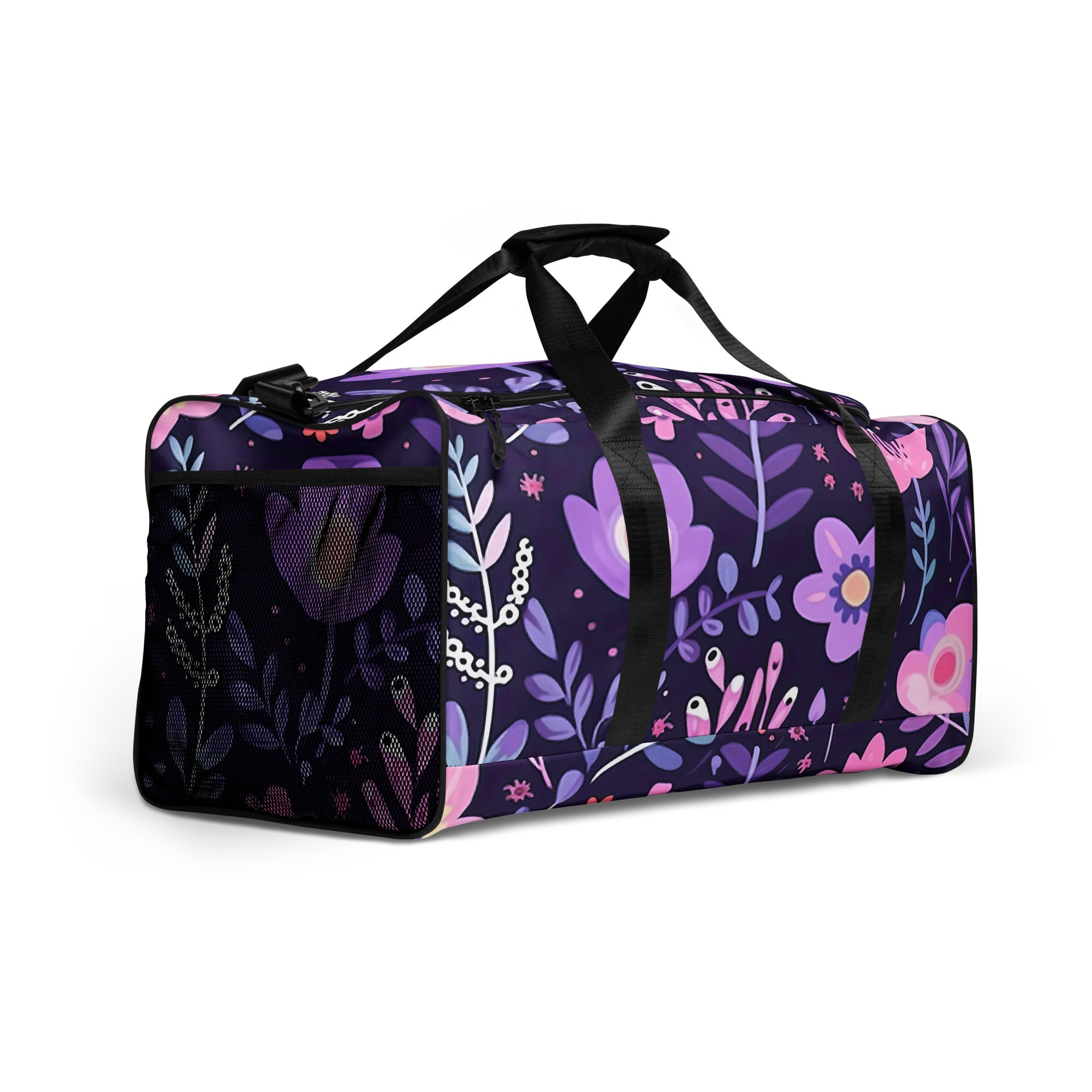 Floral Duffle Bag, Flower Lover Gym Bag, Botanical Travel Bag, Flower Enthusiast Bag, Blossom Duffle, Lovely Bloom Carryall, Spring Inspired Luggage