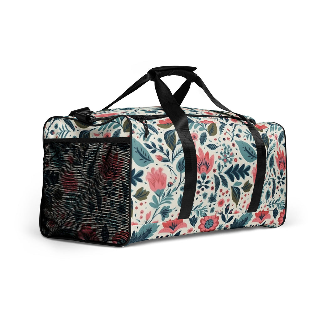 Floral Duffle Bag, Flower Lover Gym Bag, Botanical Travel Bag, Flower Enthusiast Bag, Blossom Duffle, Lovely Bloom Carryall, Spring Inspired Luggage