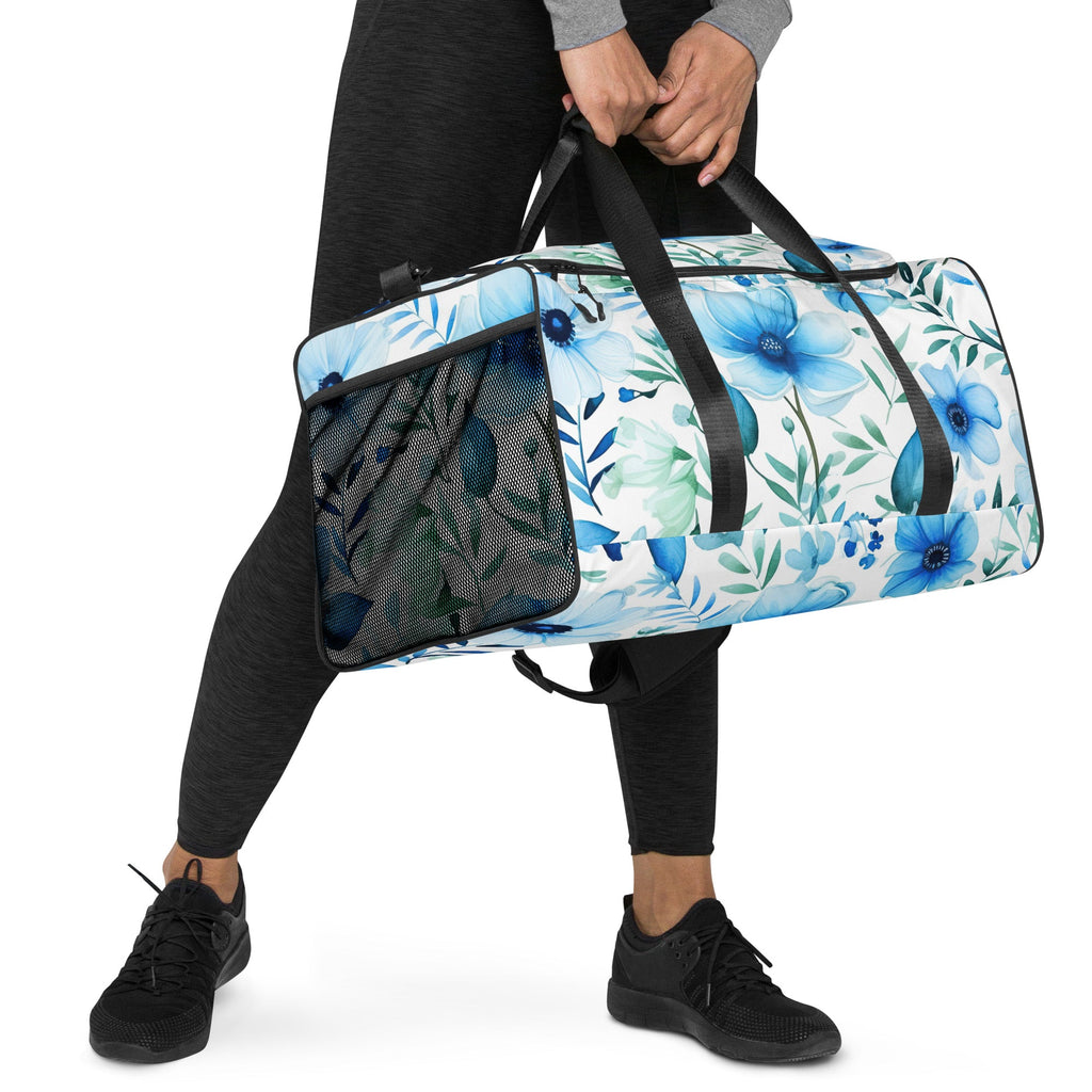 Floral Duffle Bag, Flower Lover Gym Bag, Botanical Travel Bag, Flower Enthusiast Bag, Blossom Duffle, Lovely Bloom Carryall, Spring Inspired Luggage