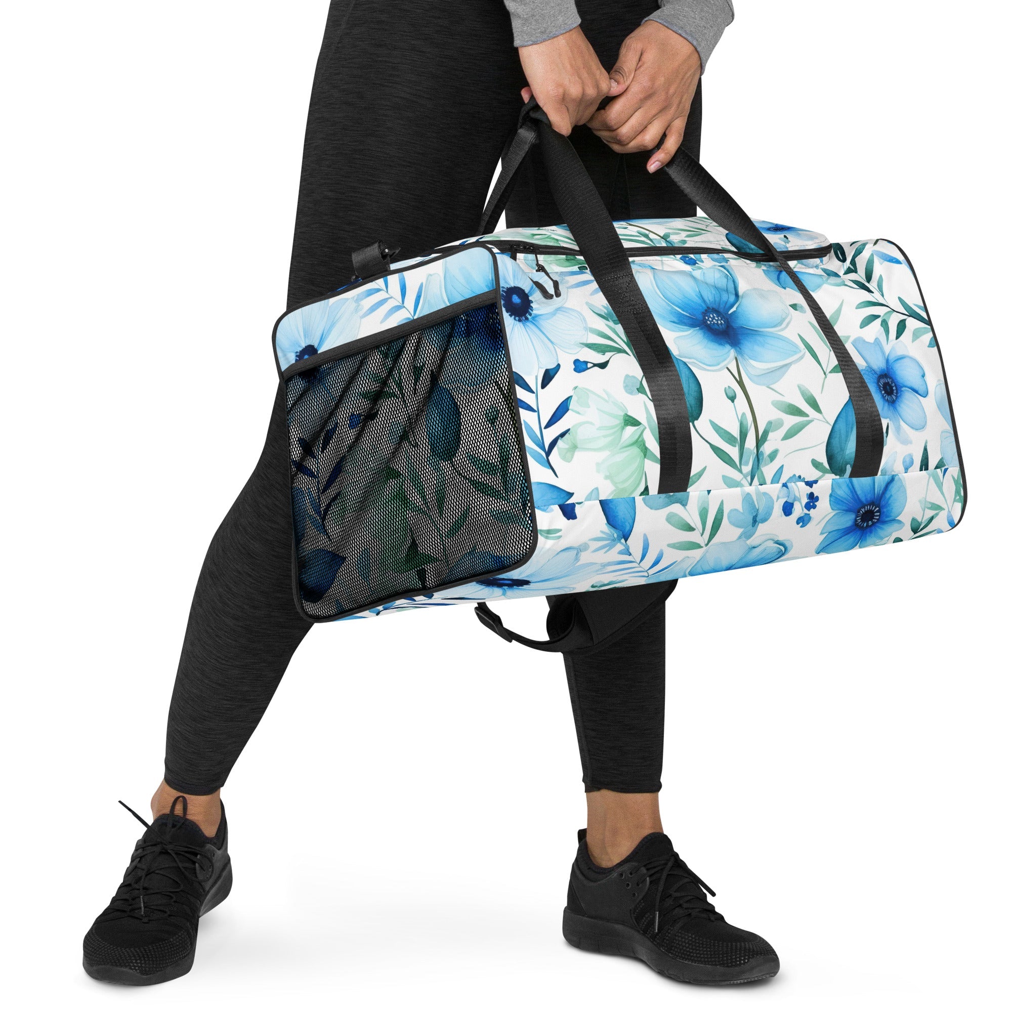 Floral Duffle Bag, Flower Lover Gym Bag, Botanical Travel Bag, Flower Enthusiast Bag, Blossom Duffle, Lovely Bloom Carryall, Spring Inspired Luggage