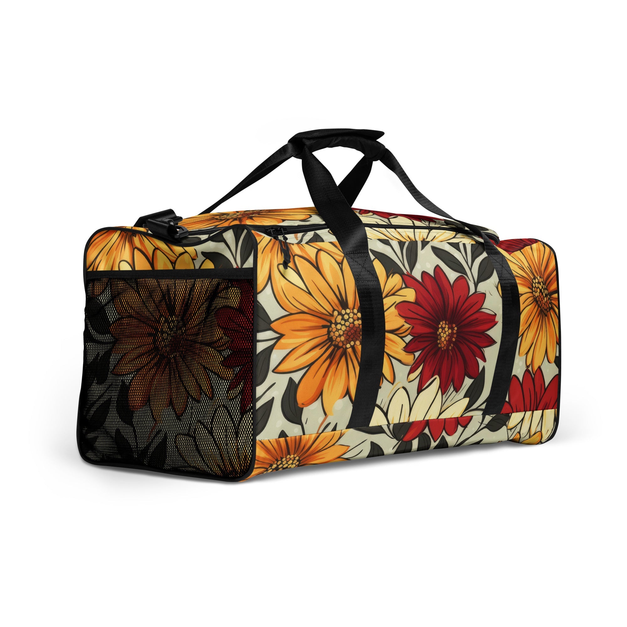 Floral Duffle Bag, Flower Lover Gym Bag, Botanical Travel Bag, Flower Enthusiast Bag, Blossom Duffle, Lovely Bloom Carryall, Spring Inspired Luggage