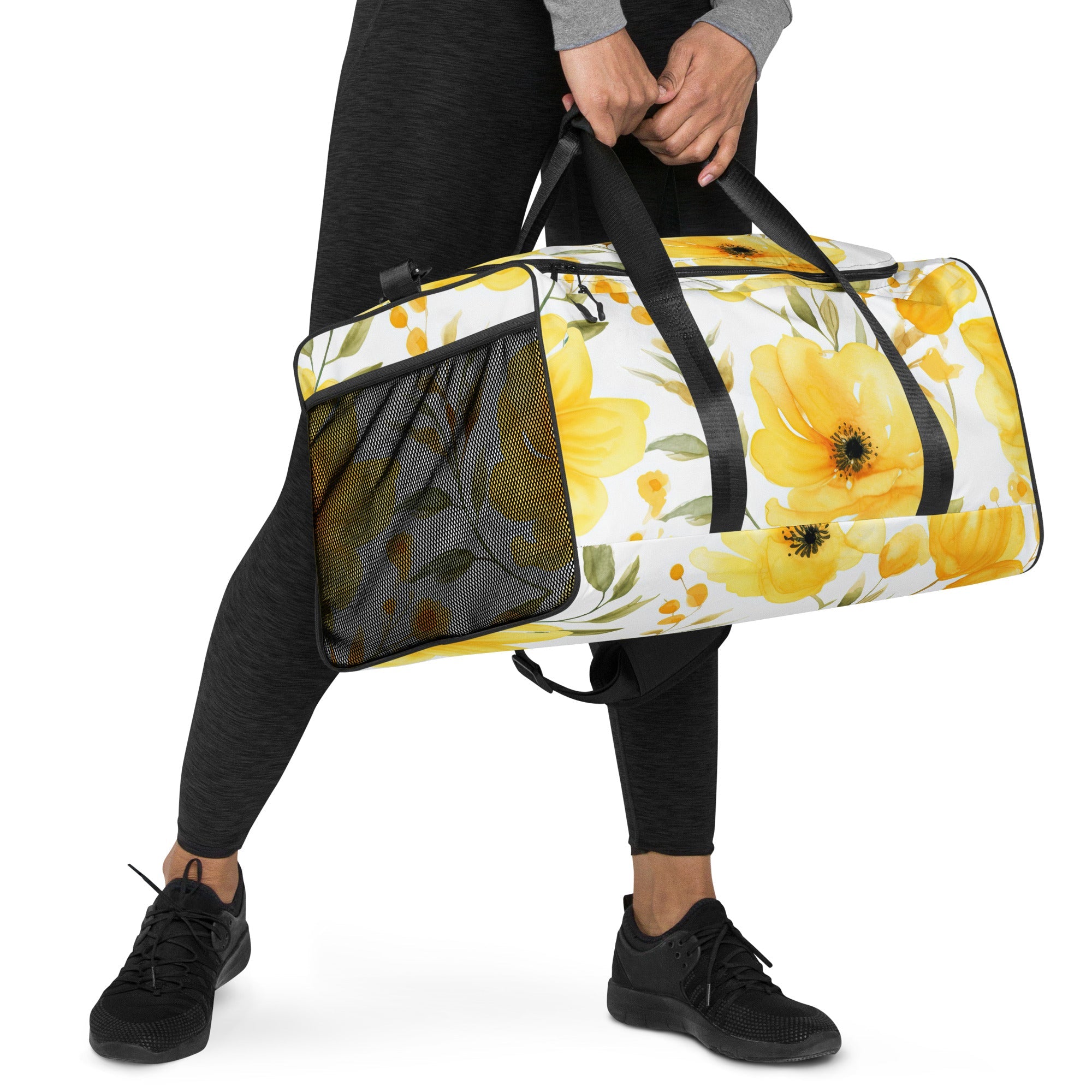Floral Duffle Bag, Flower Lover Gym Bag, Botanical Travel Bag, Flower Enthusiast Bag, Blossom Duffle, Lovely Bloom Carryall, Spring Inspired Luggage