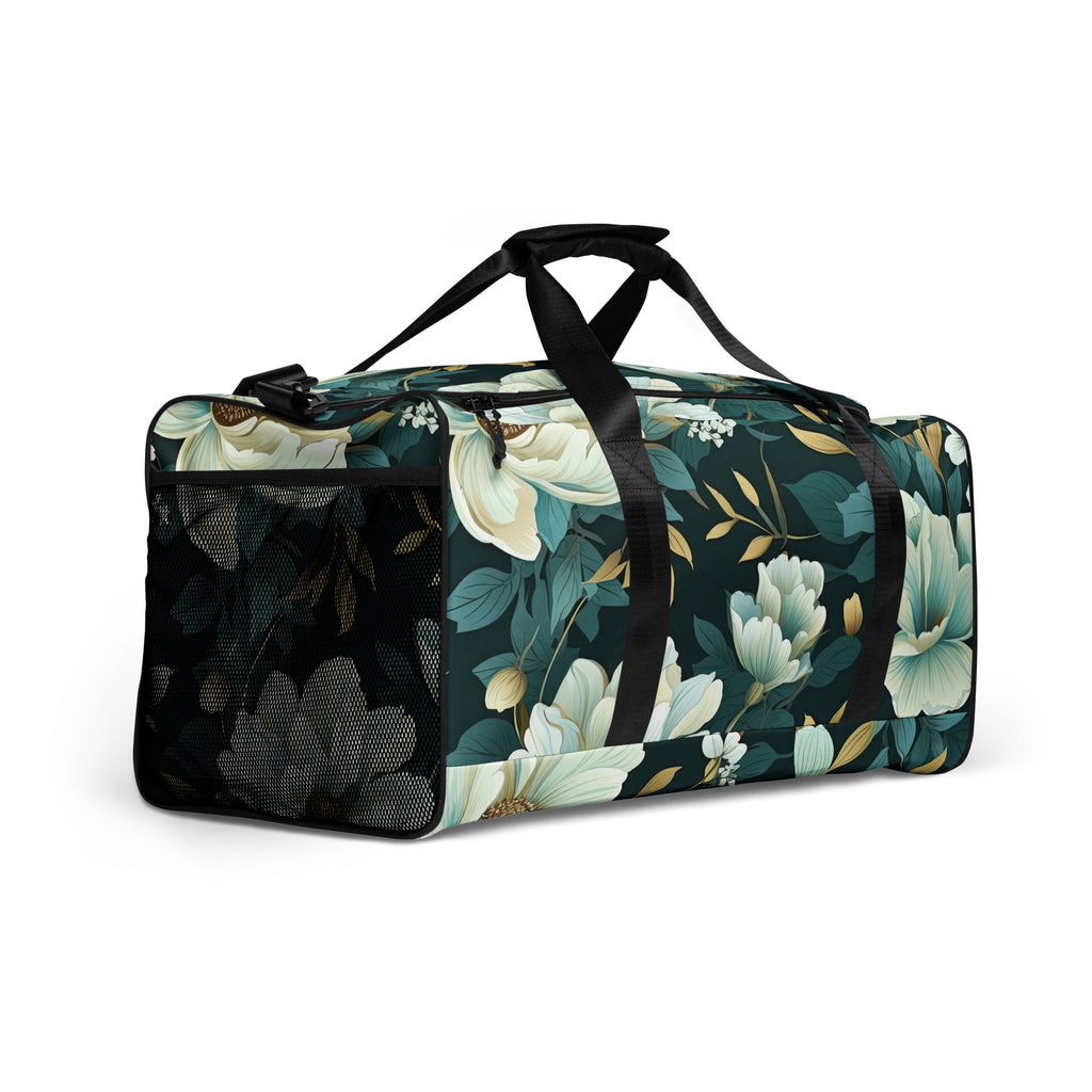 Floral Duffle Bag, Flower Lover Gym Bag, Botanical Travel Bag, Flower Enthusiast Bag, Blossom Duffle, Lovely Bloom Carryall, Spring Inspired Luggage